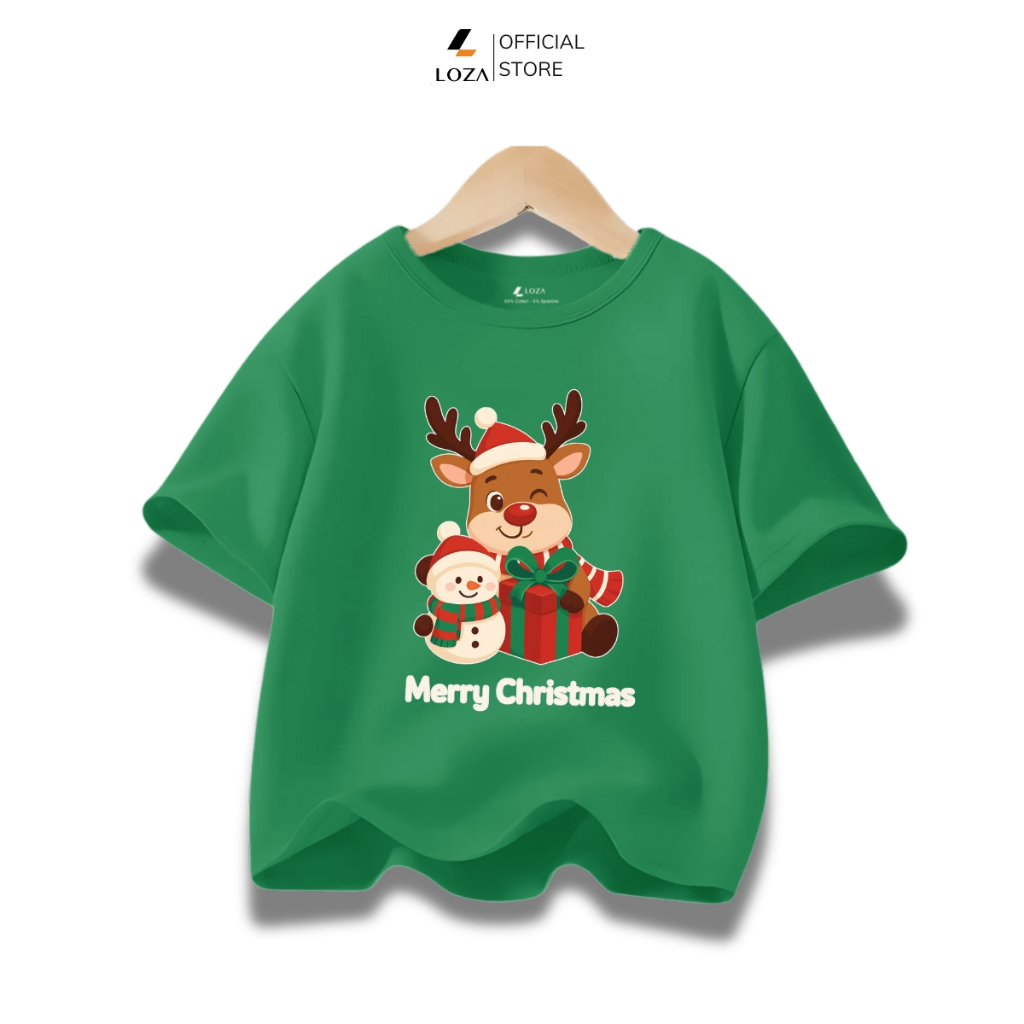 Áo thun bé gái, bé trai NOEL cho bé từ 15-40kg - Áo phông trẻ em Loza Kids- Mã AT031_thumbnail_4