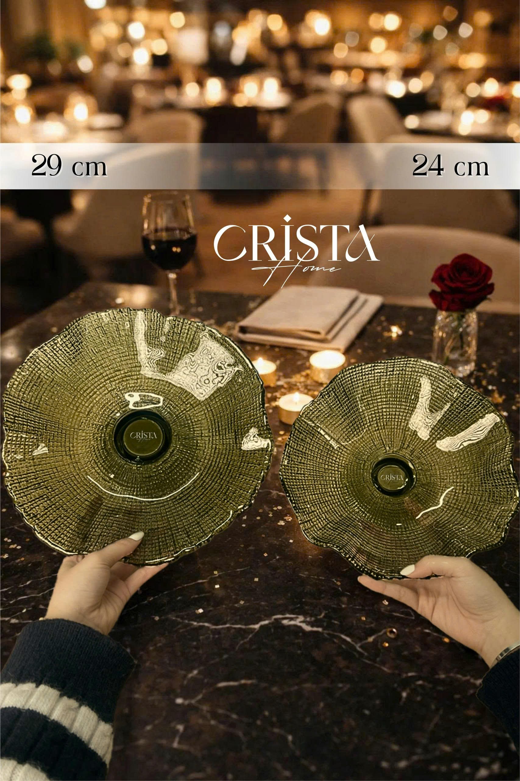 Đĩa thủy tinh cao cấp CRISTA HOME chân bồng vân lưới size 24 cm_thumbnail_13