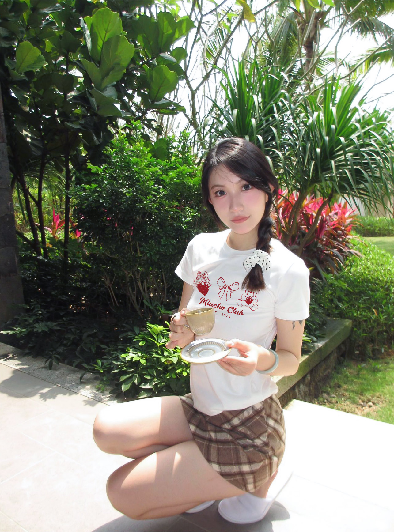 Áo Thun baby tee form ôm ABD1358 Miucho vải cotton co giãn in mix_thumbnail_6