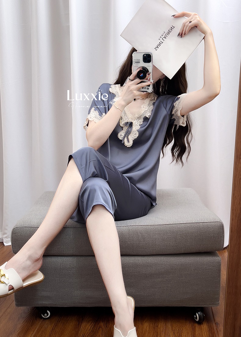 N02B Bộ ngủ ren lửng cao cấp