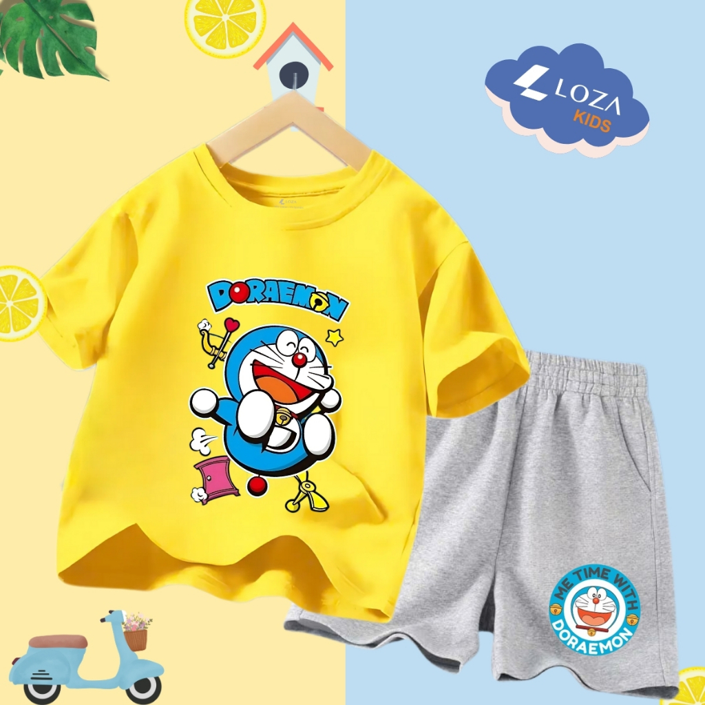 Đồ bộ bé trai in hình Doraemon - Loza Kids SB362_thumbnail_4