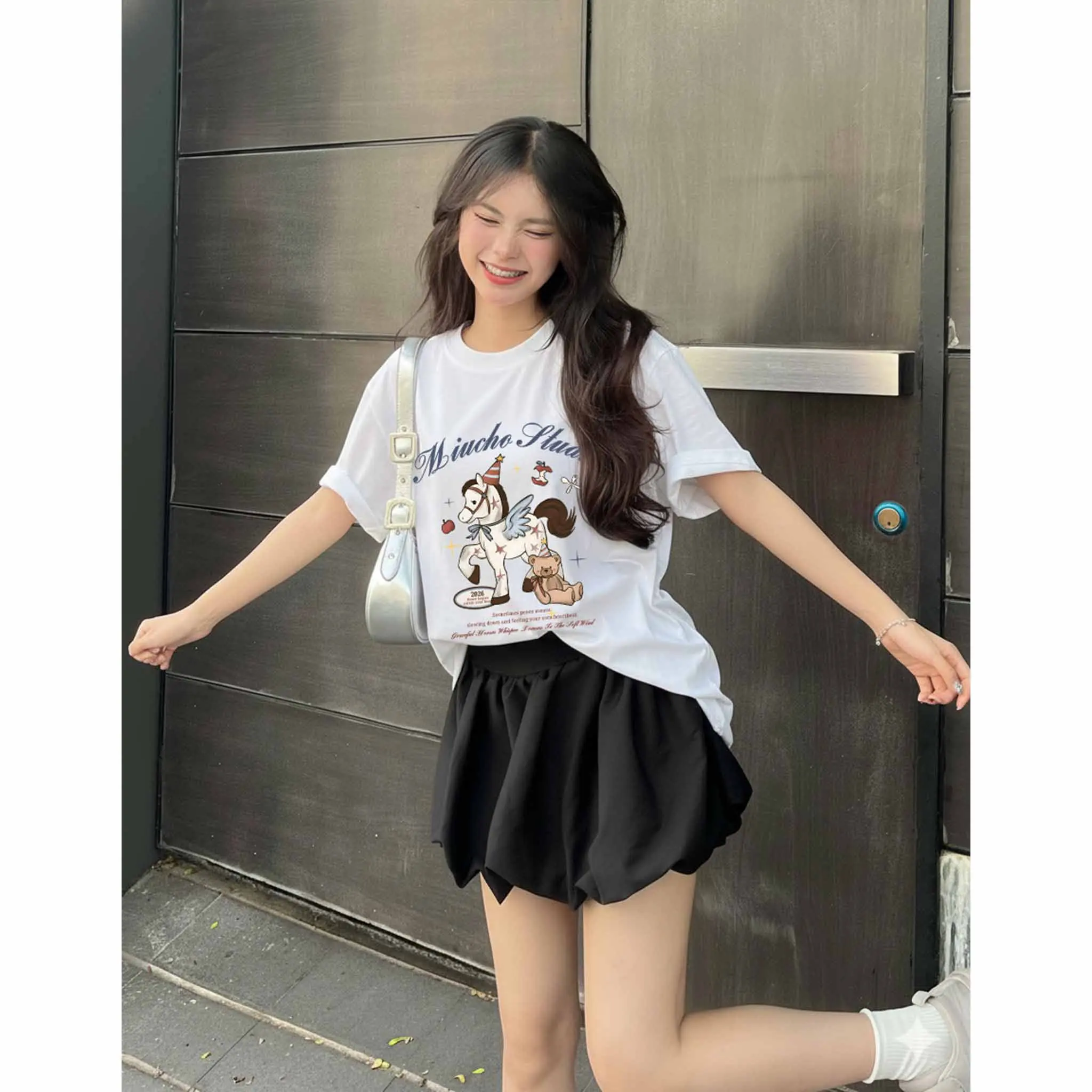 Áo thun nữ form rộng Miucho chất vải cao cấp dày dặn thoáng mát Thiên Mã in mix 2829_thumbnail_3