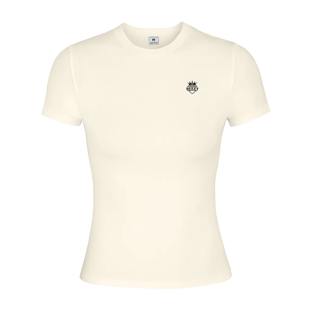 Áo baby tee form ôm Miucho visco dày dặn thoáng mát thấm hút tốt in logo basic 2728_thumbnail_8