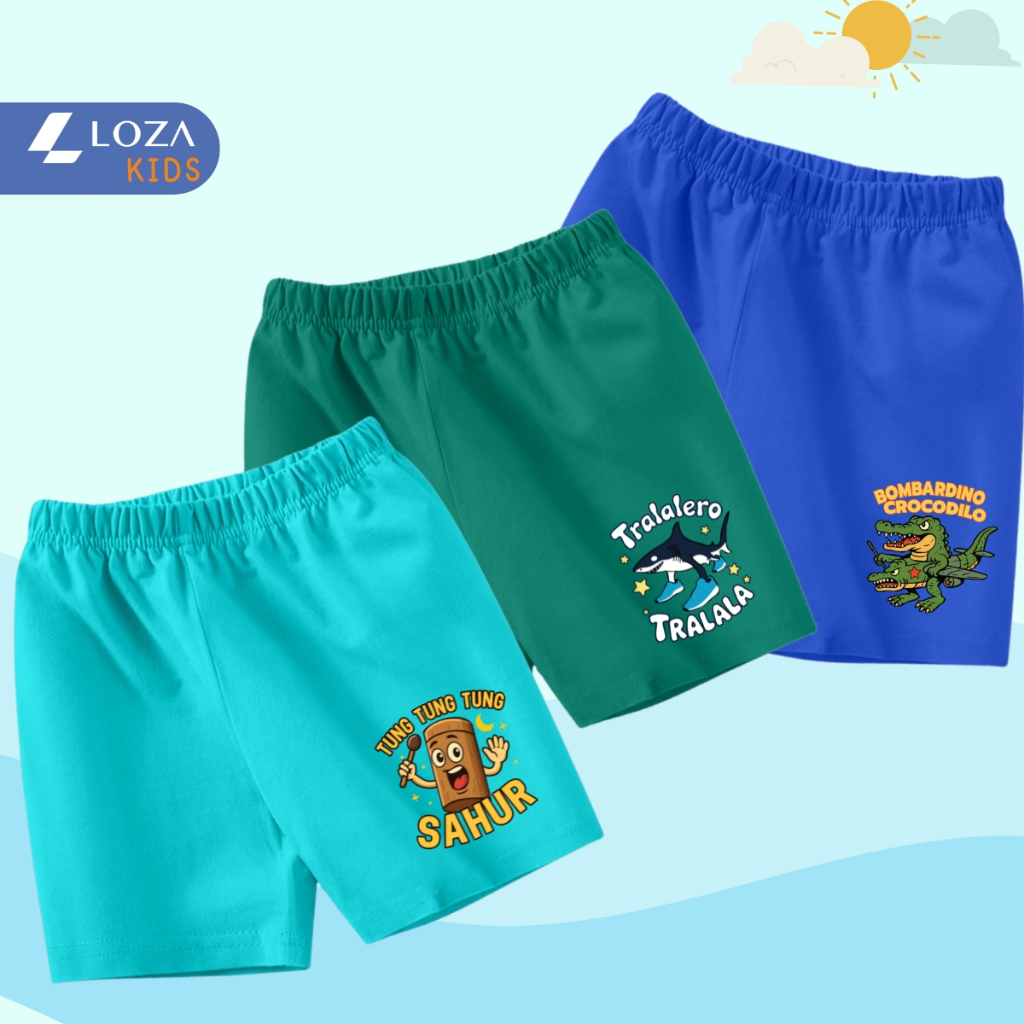 Quần đùi bé trai Brainrot Tung tung tung sahur, Tralalelo Tralala hè 2025 - Quần đùi bé nam 15-40kg - Loza Kids QU001_thumbnail_10