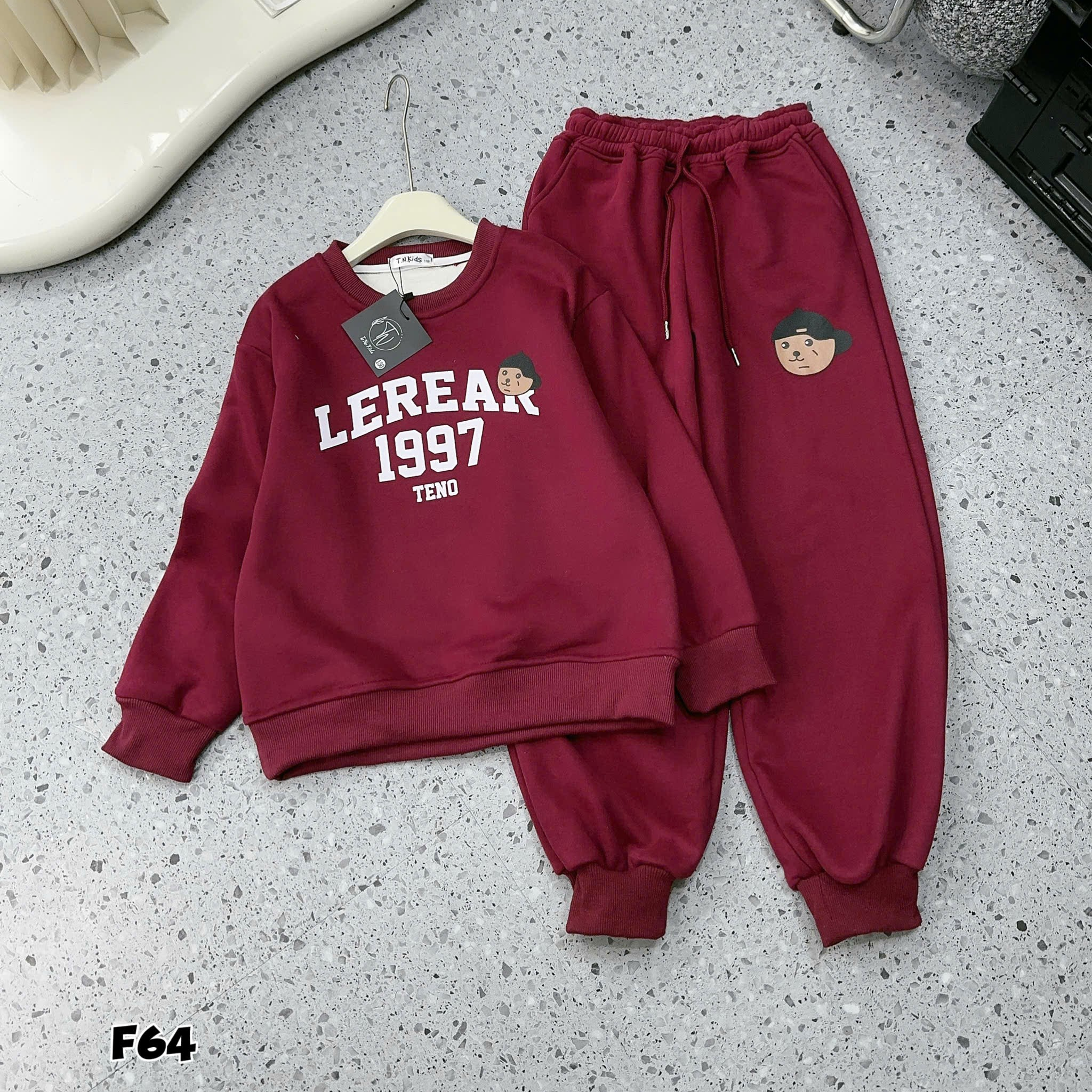 [F64] Bộ nỉ LEAREA 1997 TENO dành cho bé gái 22- 52kg_thumbnail_1