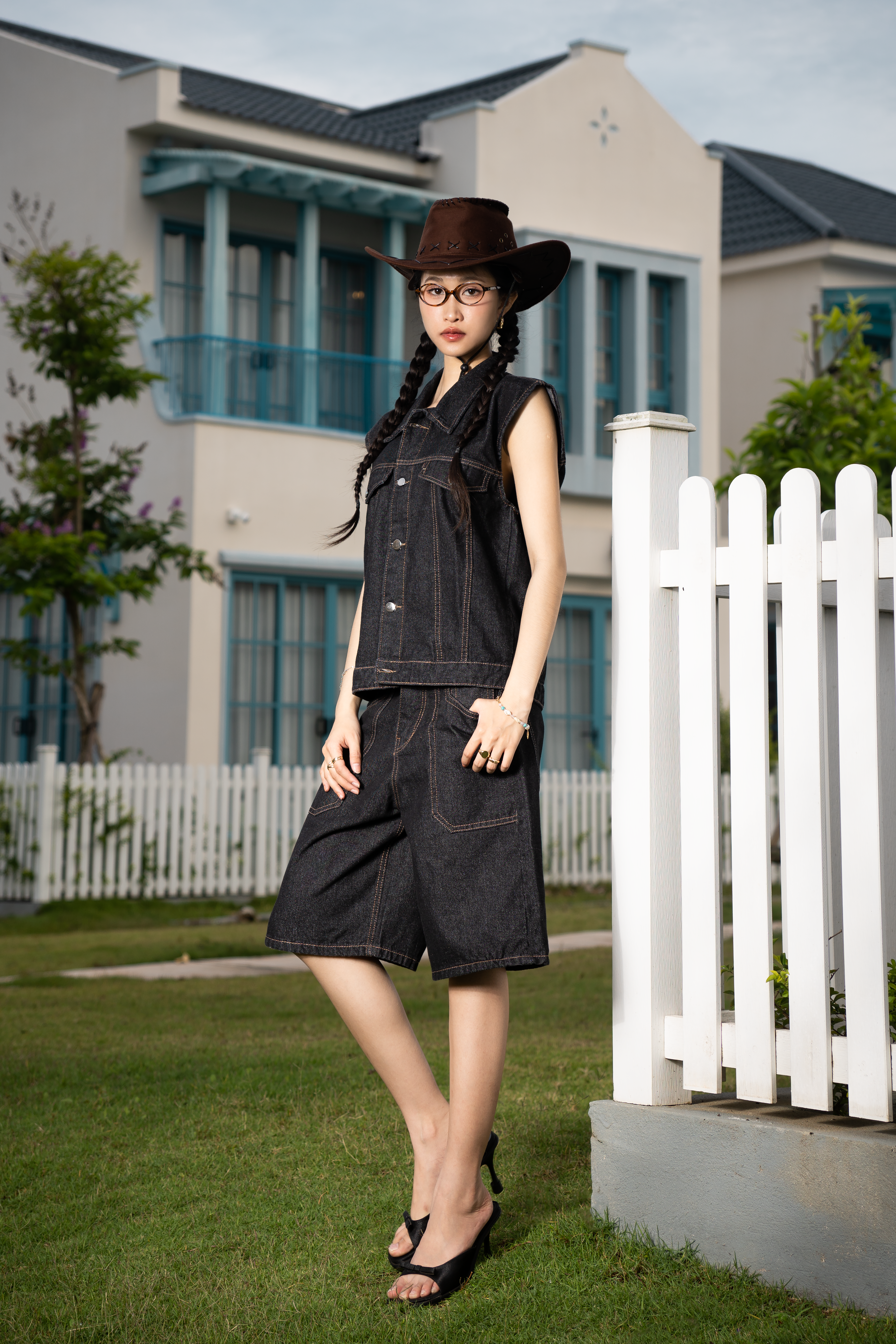  Set jean demin quần lửng kèm khoác ba lỗ EFFERALGA phù hợp nam nữN_thumbnail_4