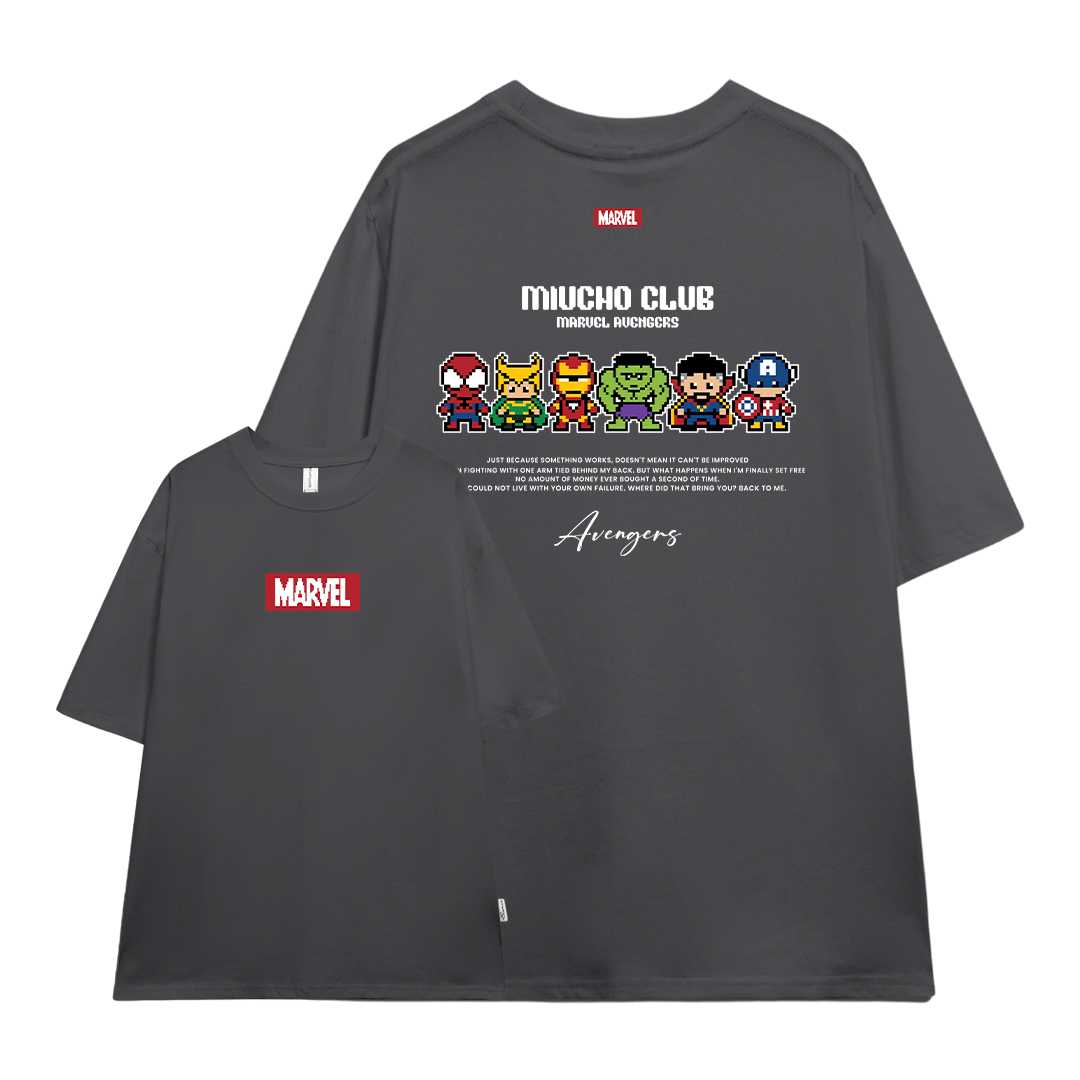 Áo phông nam cổ tròn form rộng 1869 Miucho Club vải cotton thoáng mát cổ tròn in mix