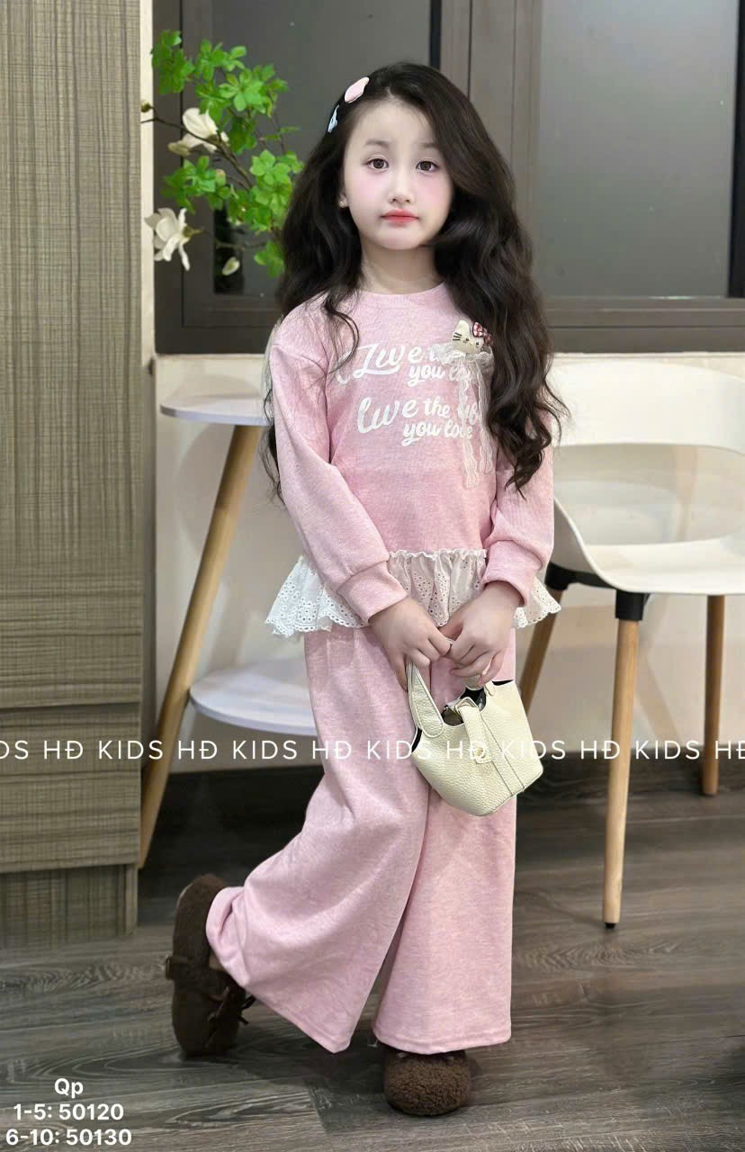 [J44] Bộ nỉ kitty phối ren_thumbnail_1