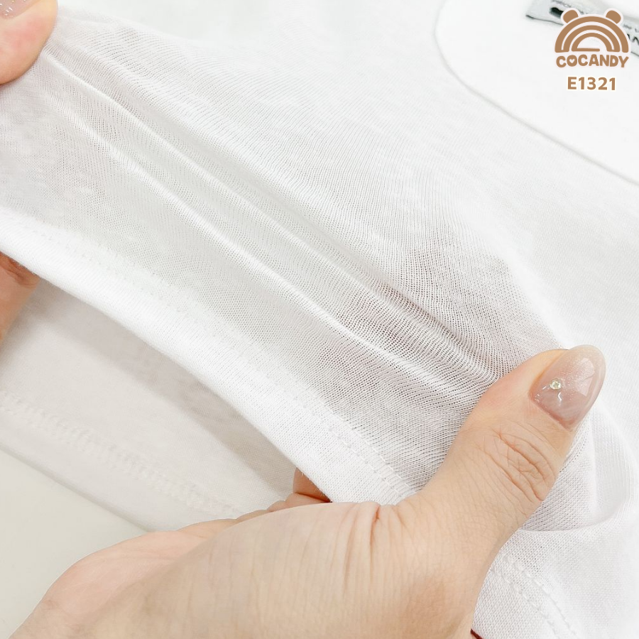 Áo cộc thun TRẮNG nắp túi ốp kẻ ngang_thumbnail_5