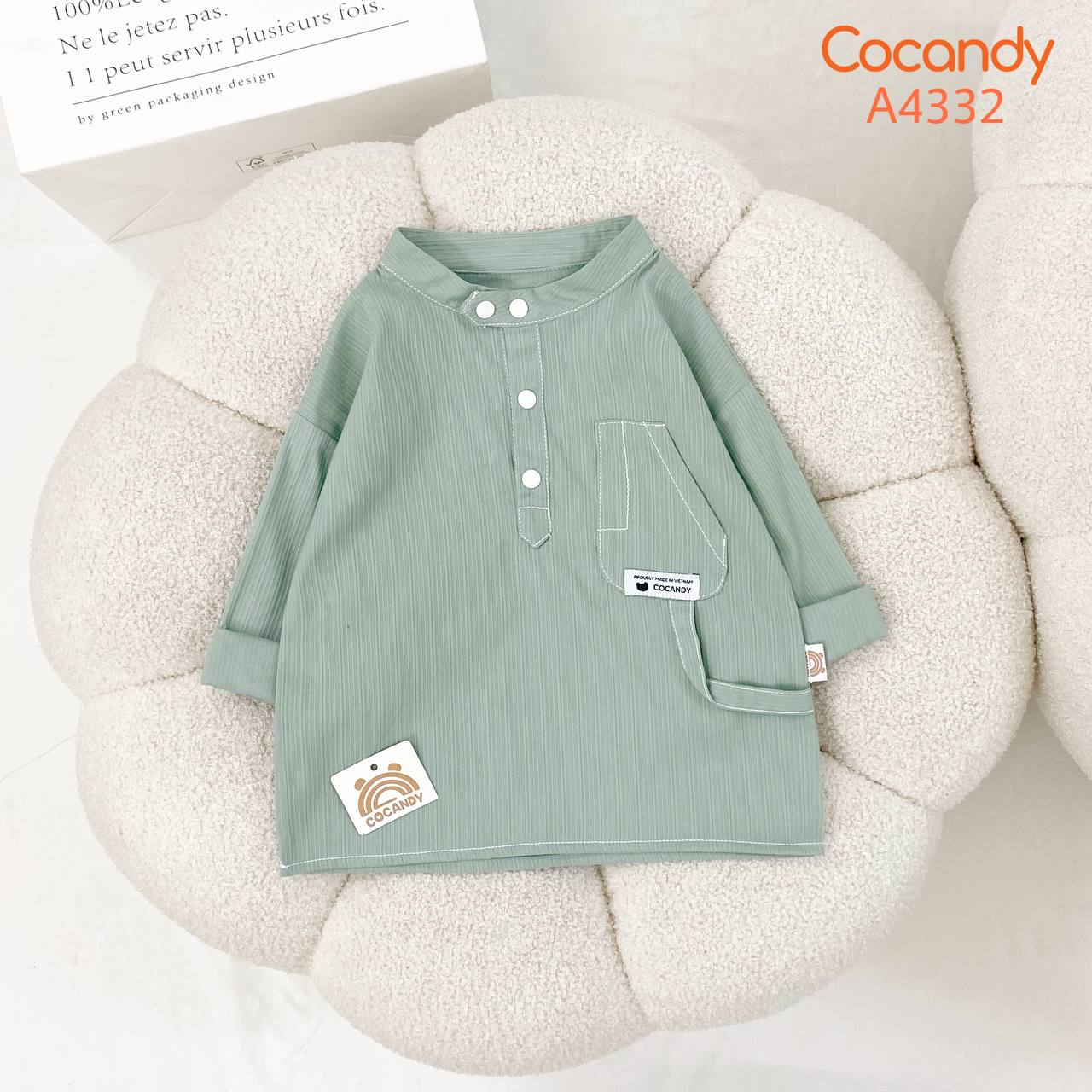 Áo dài XANH MINT túi ngực chéo cổ 2 cúc_thumbnail_0