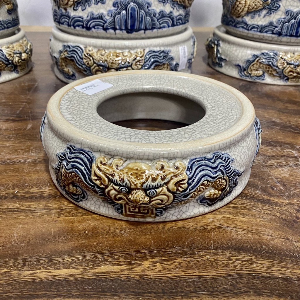 Chân - Đế  - Kệ Lót Bát Hương Men Rạn Nghệ Nhân Bát Tràng Nhiều cỡ