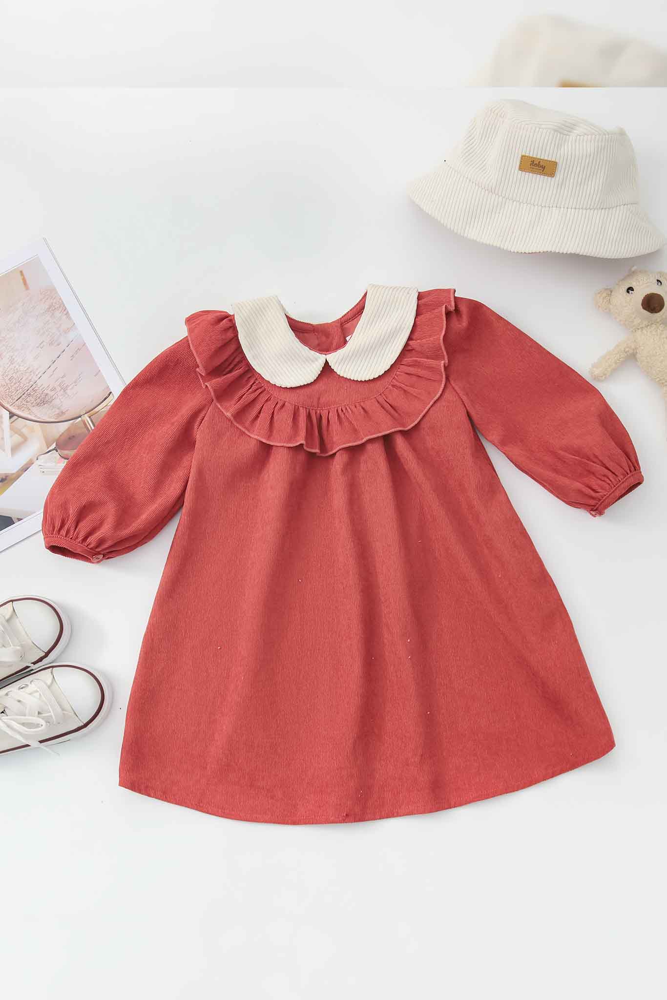 Váy nhung cổ phối can bèo_thumbnail_5