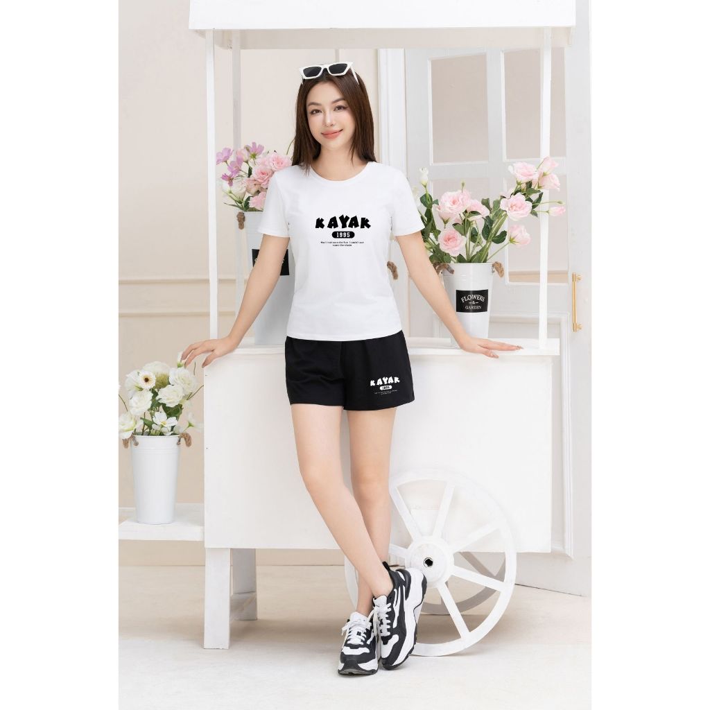 [Form vừa] Bộ đồ nữ in chữ KAYAK - Set đồ nữ cộc tay mặc nhà/ đi chơi LOZA VP38_thumbnail_11