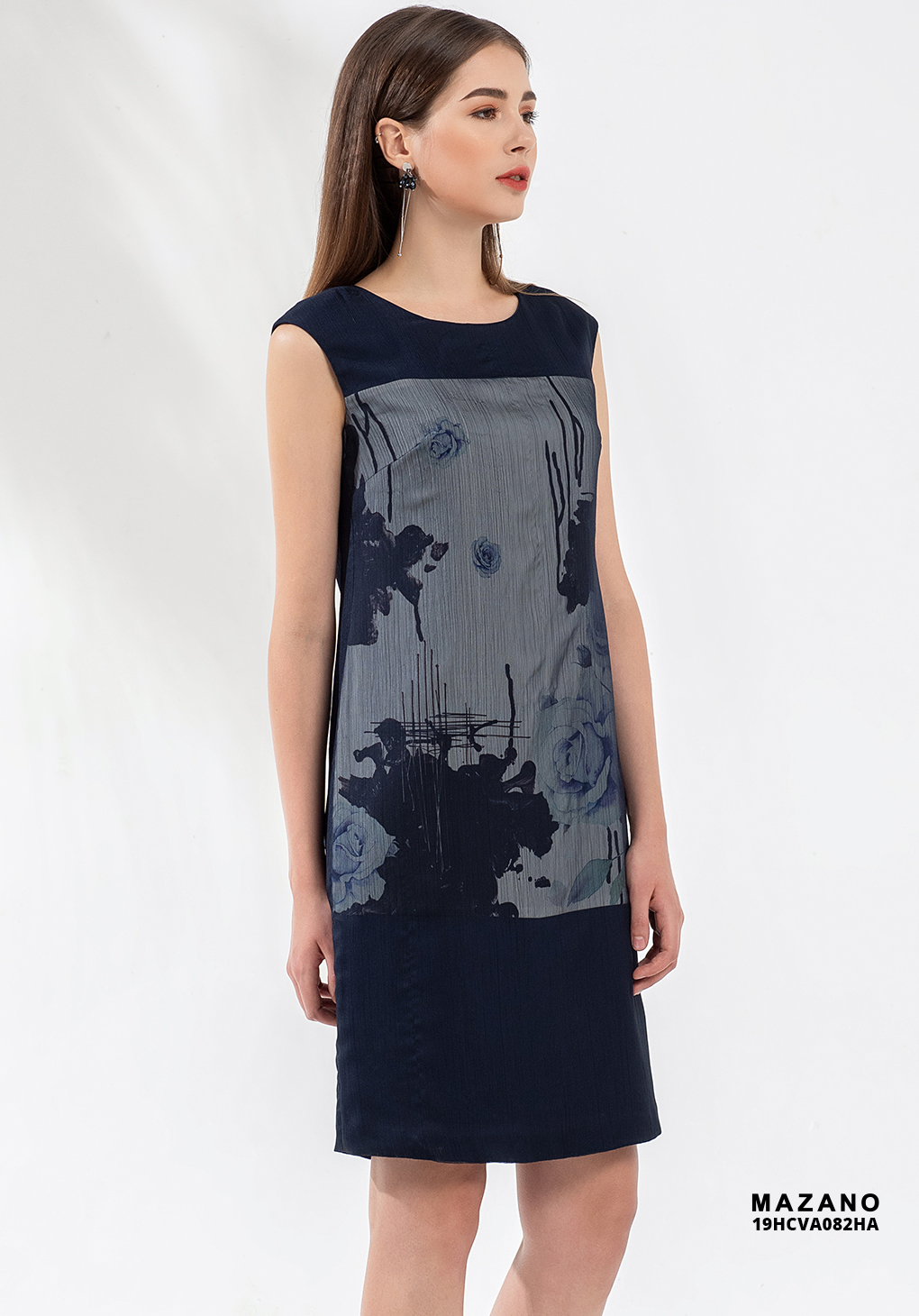 Đầm xanh than phủ can họa tiết thân trong_thumbnail_4