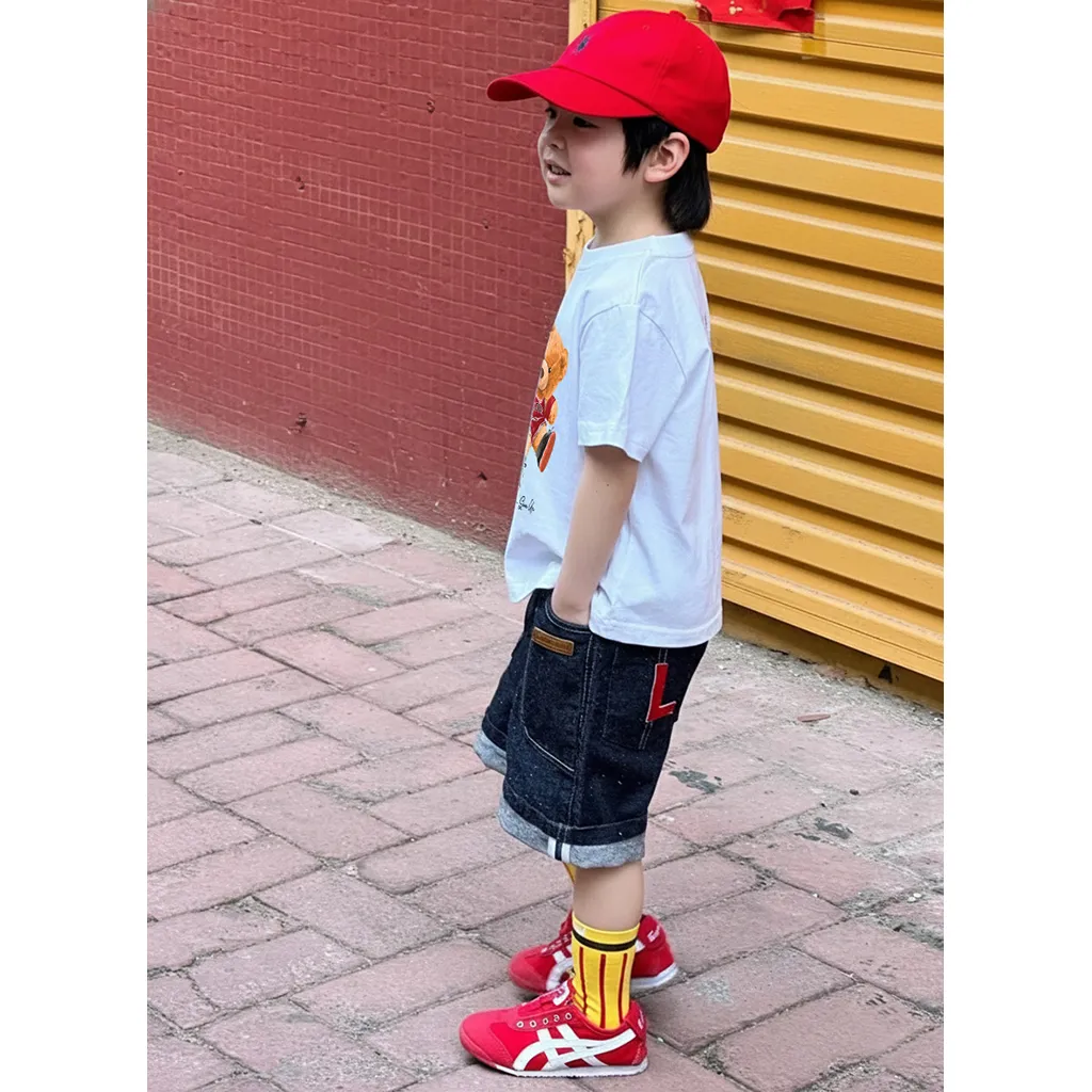 Áo thun cho bé trai bé gái Kado vải cotton dày dặn thoáng mát Gấu Teddy in artwork 2911_thumbnail_7