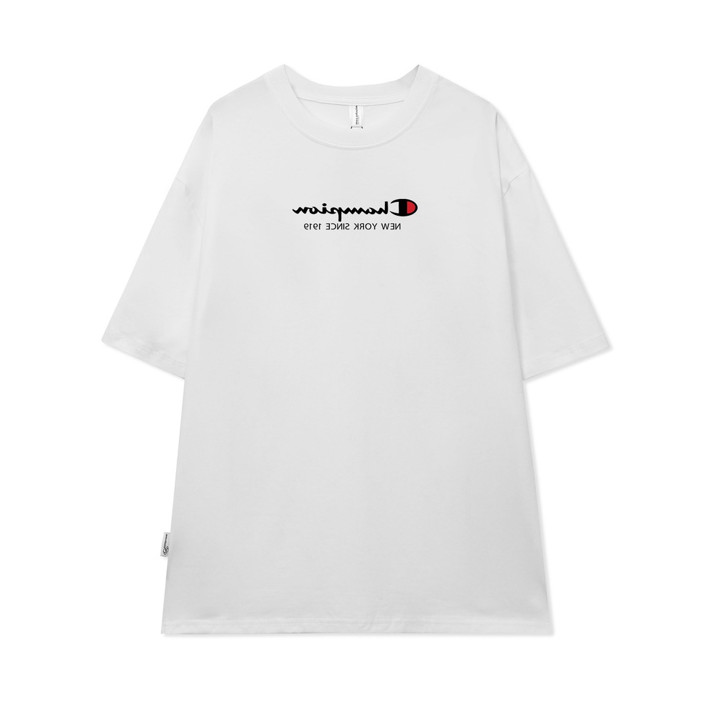 Áo phông nữ form rộng tay lỡ unisex chất vải cotton AT084 Miucho in logo_thumbnail_13