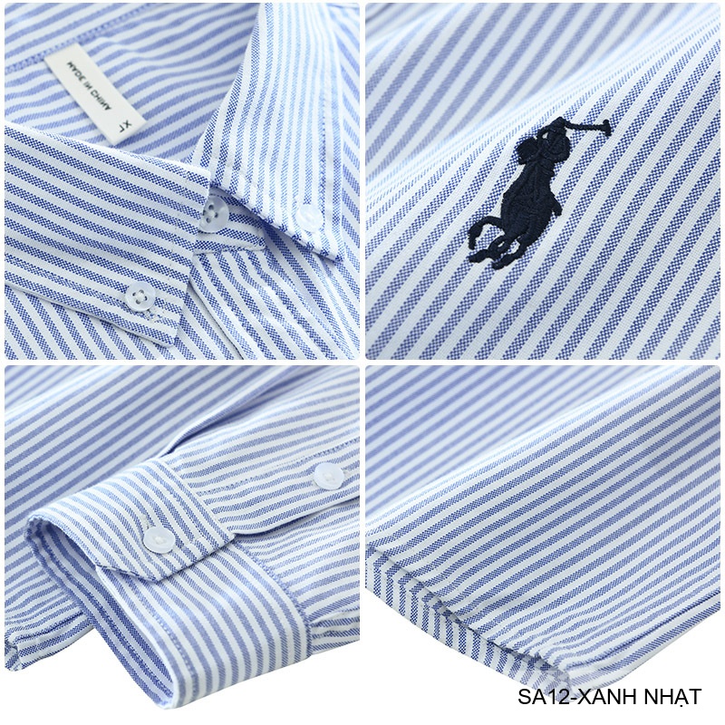 SA12 - Áo sơ mi nam dài tay sọc ngang phong cách Nhật Bản, chất cotton mềm mại, dáng rộng thoải mái_thumbnail_7