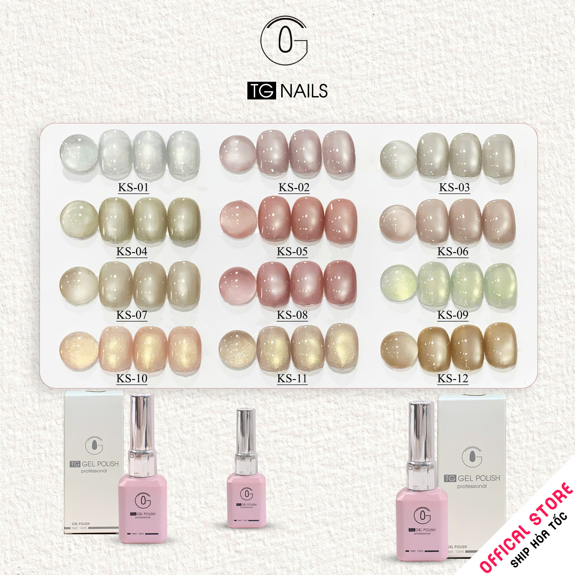 Sơn móng gel TG - Mắt mèo kim sa