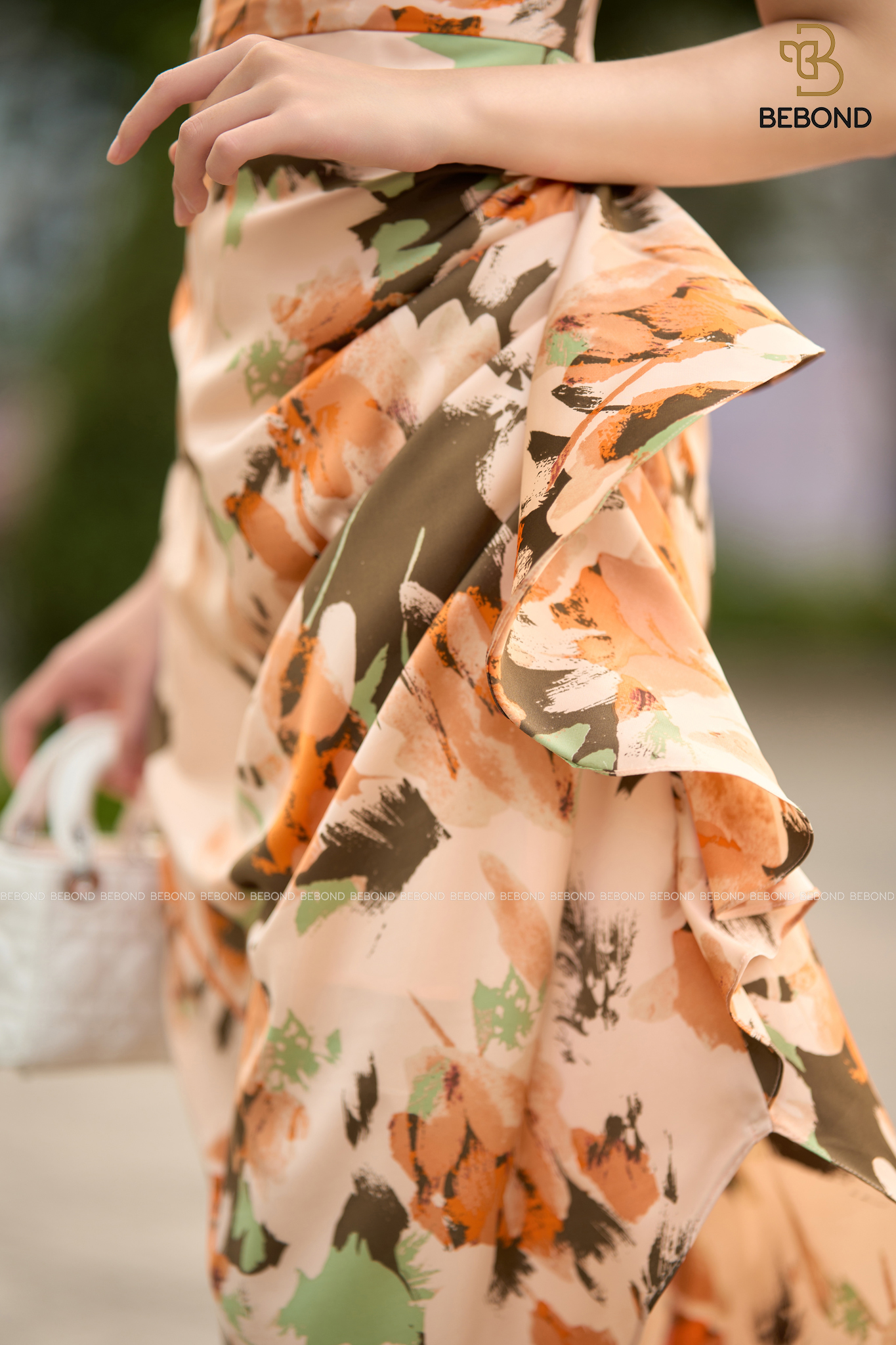 Đầm lụa xếp ly eo màu HỒNG TÔM- AMELIA DRESS_thumbnail_2