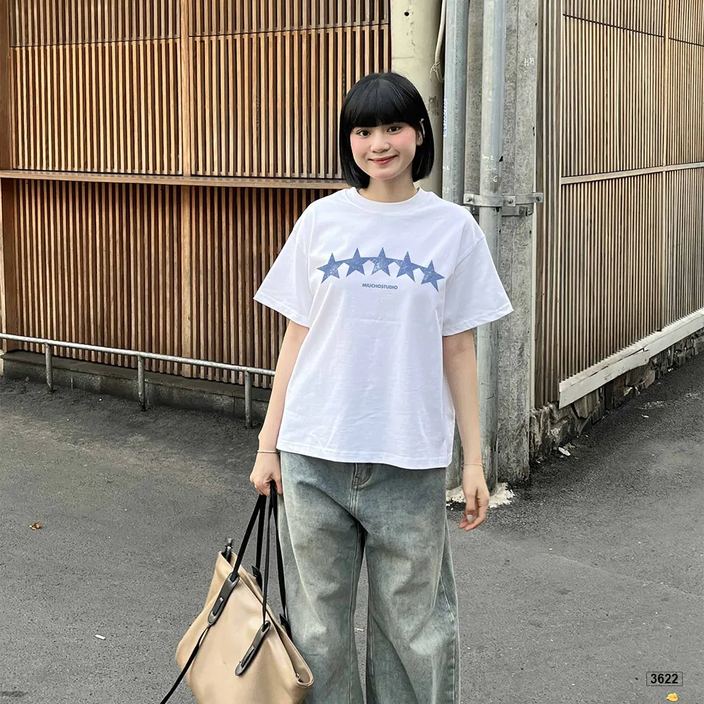 Áo thun boxy unisex thiết kế cổ điển Miucho 3622_thumbnail_6