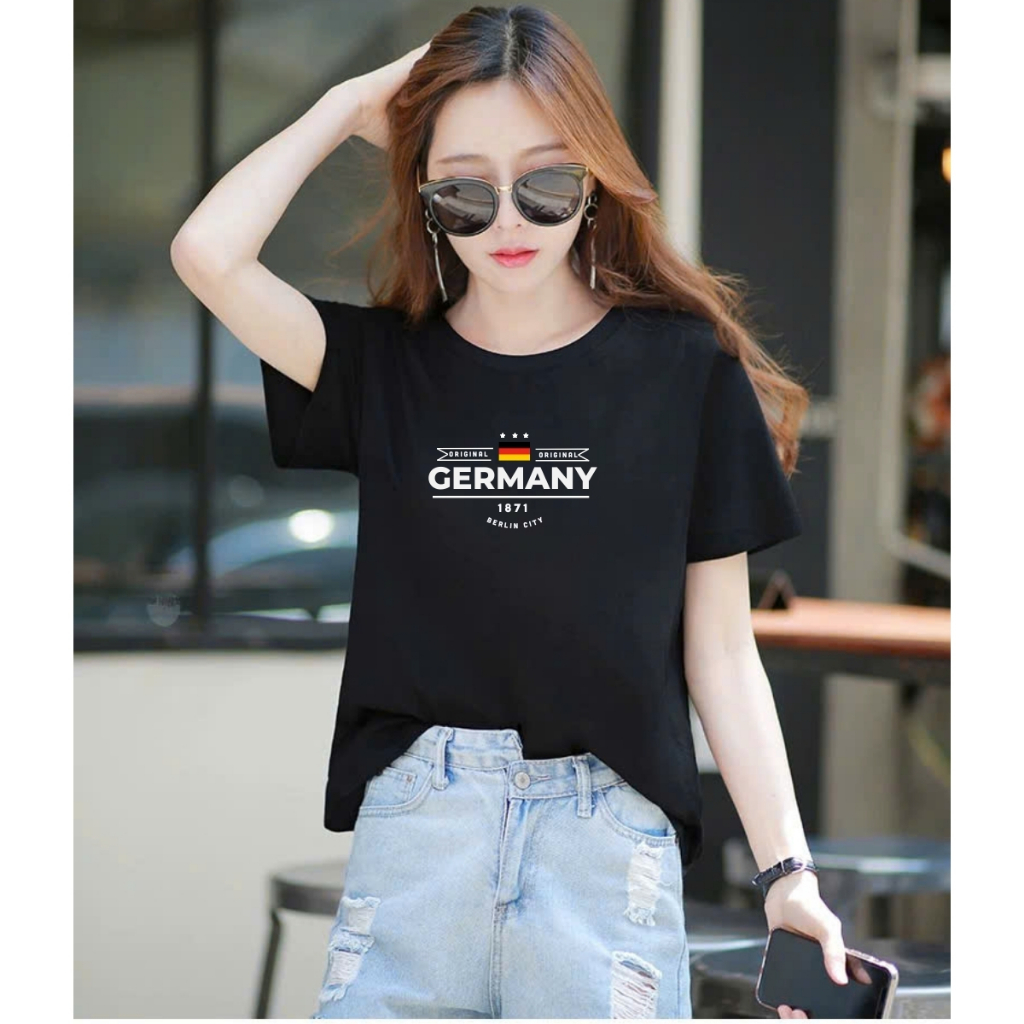 [Form Rộng] Áo thun nữ in chữ 'GERMANY' - Loza RT8205