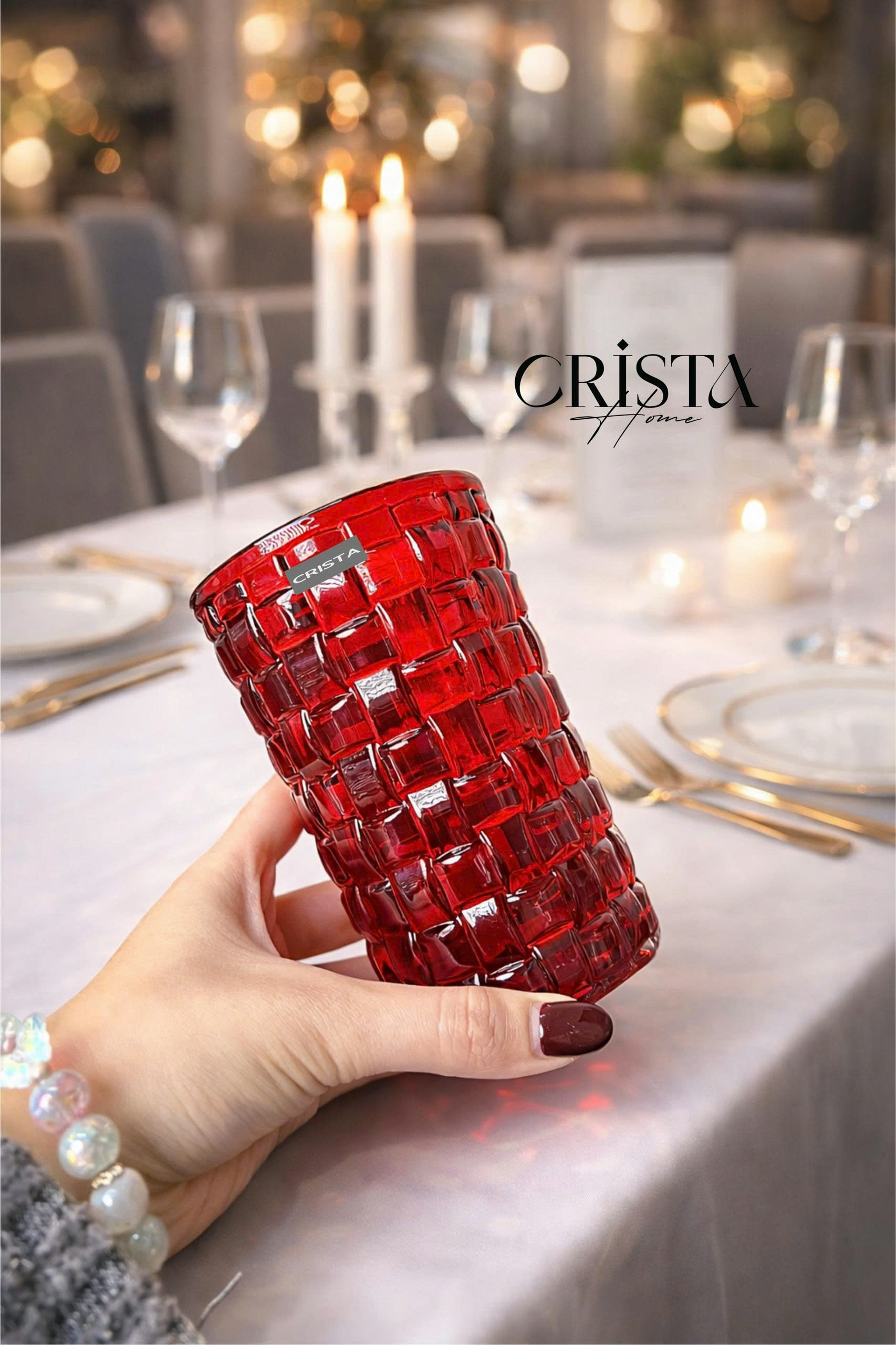 Bộ 6 cốc thủy tinh CRISTA HOME vân Caro to 350 ml_thumbnail_31