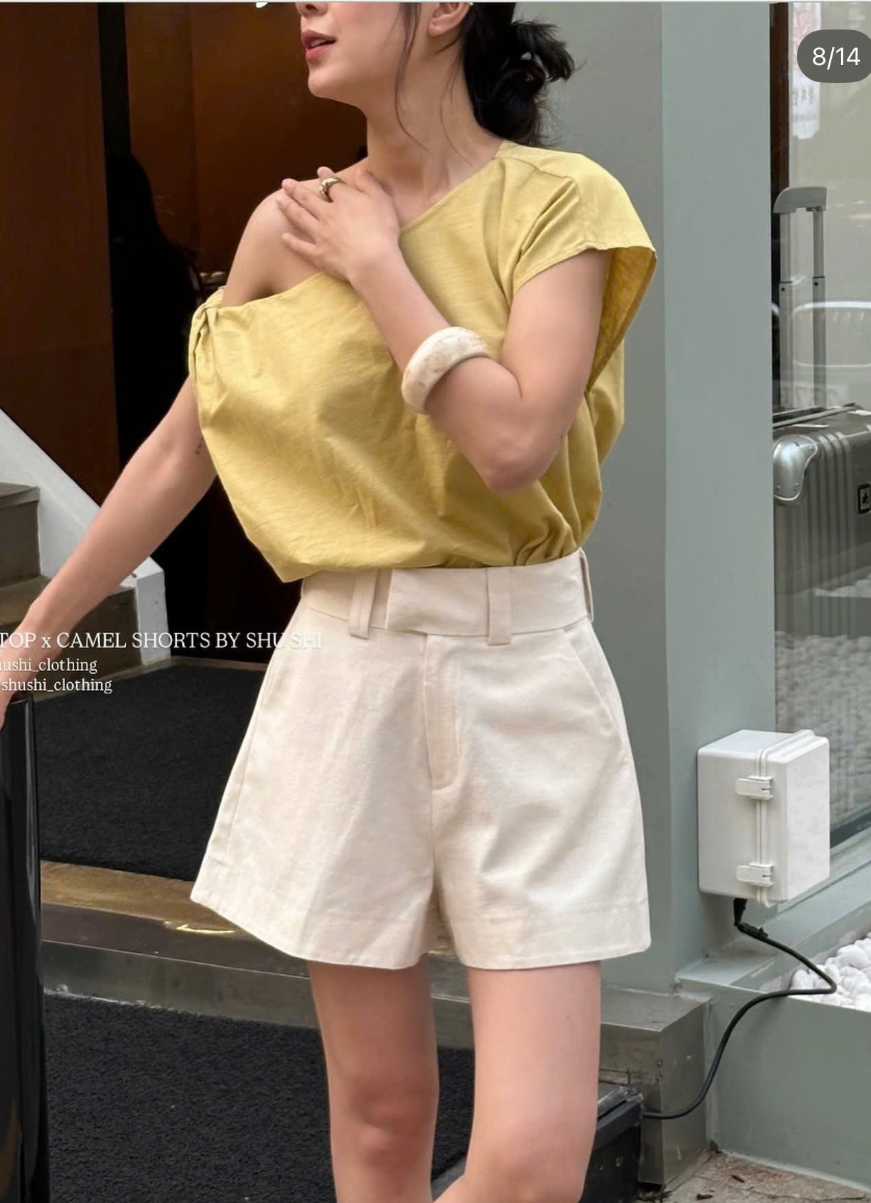 HQ205 - Quần short kem