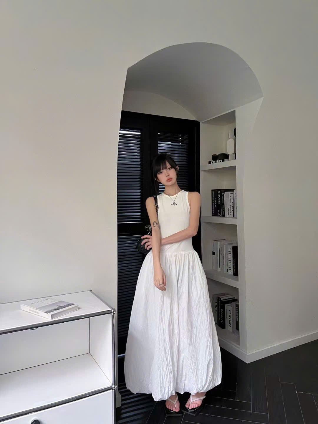 Váy dio dài bồng gáu siêu cáp