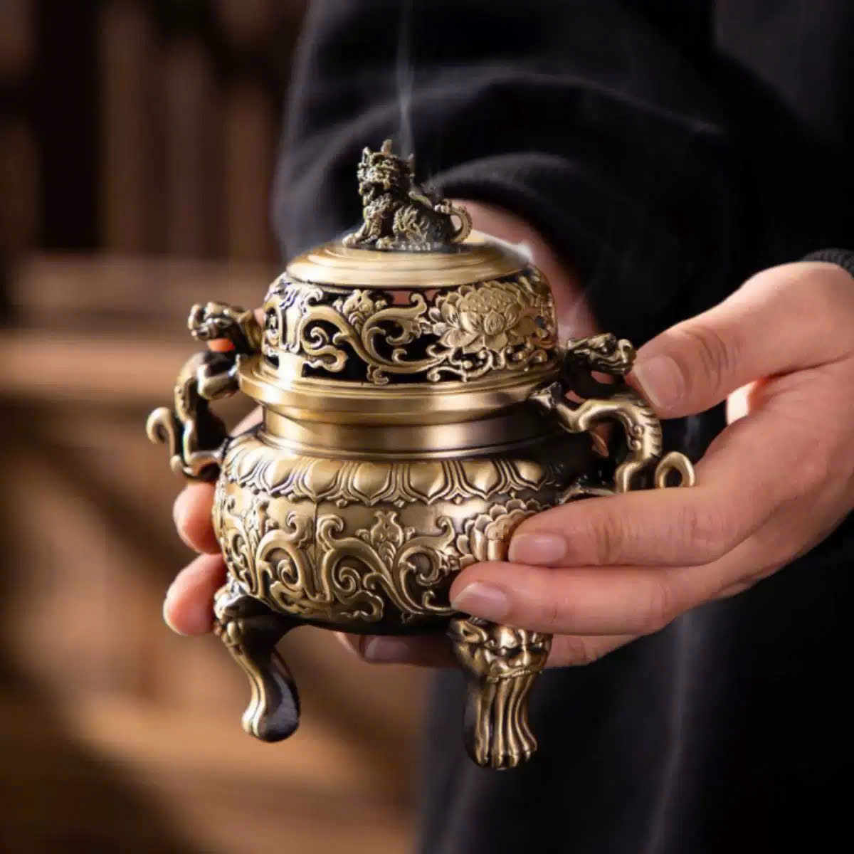 Lư xông trầm hương bằng đồng cao cấp _thumbnail_1