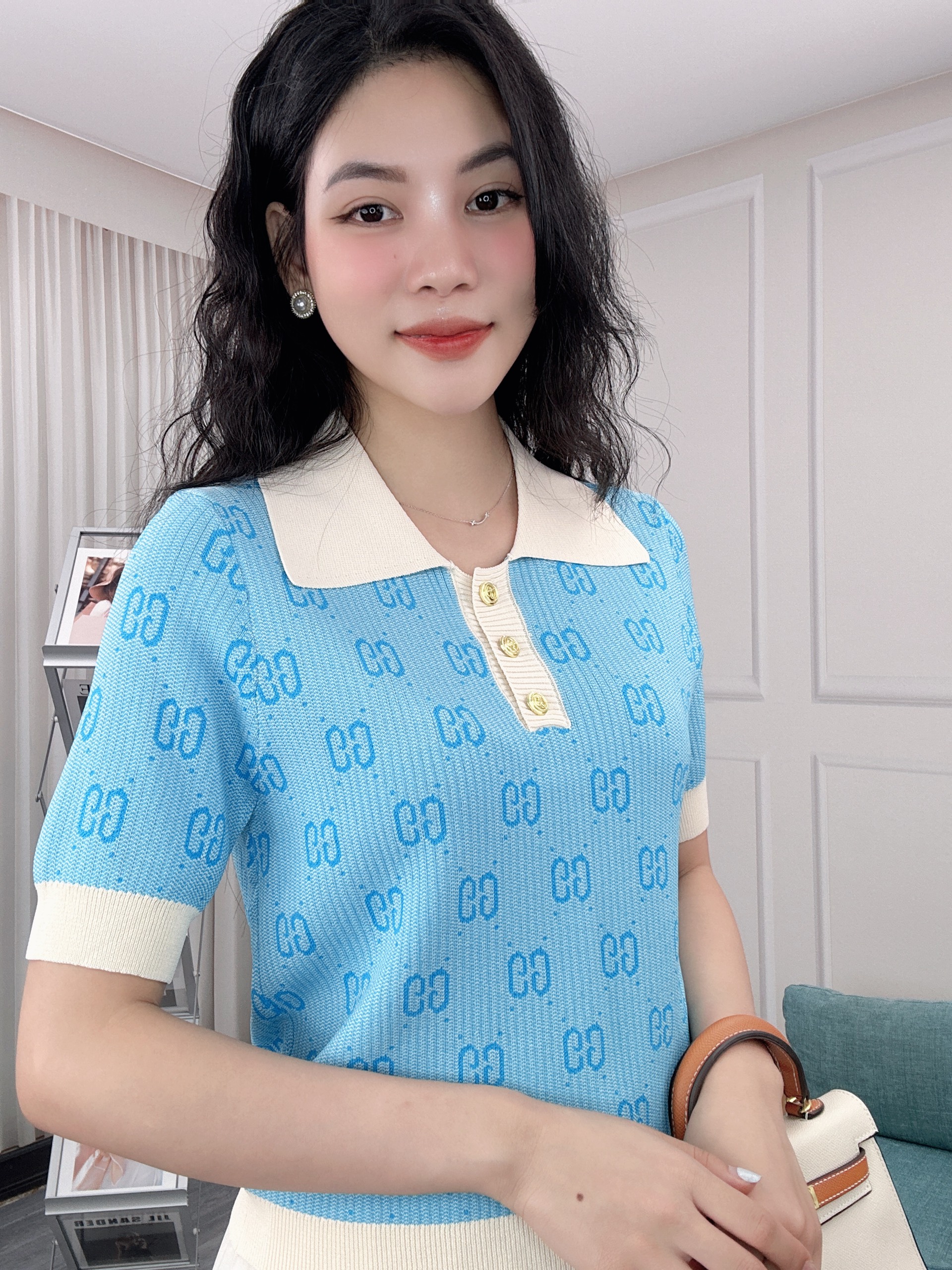 Áo Len Mongtoghi GG Kiểu Dáng Polo Hot Trend