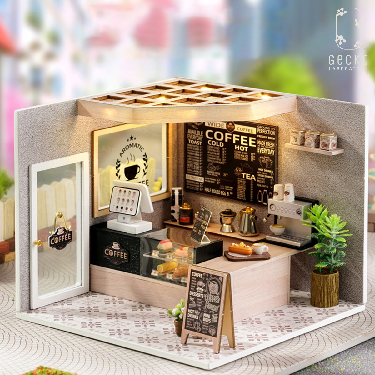 Mô hình lắp ghép quán coffee 2