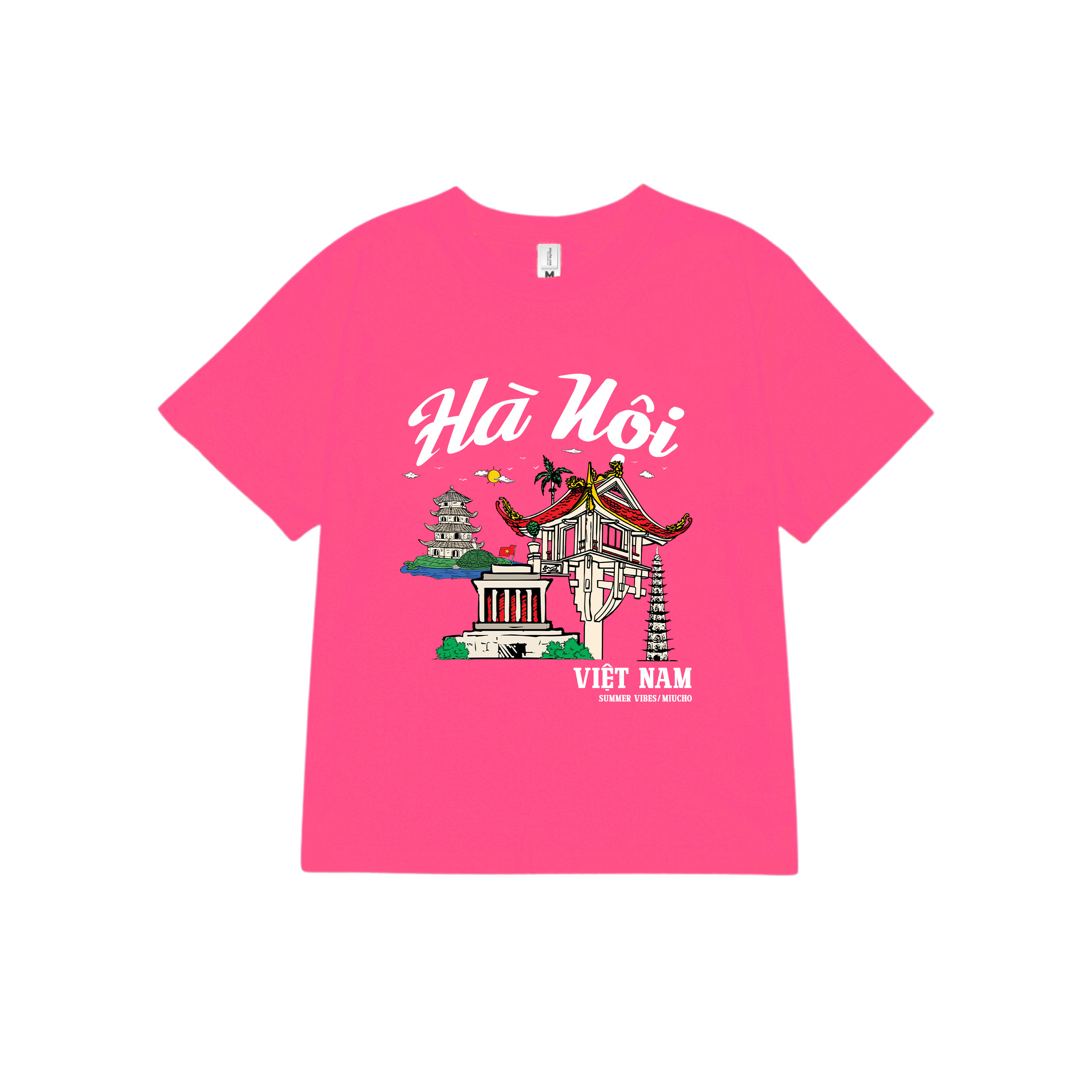 Áo thun baby tee form ôm xinh xắn ABD1277 Miucho tay ngắn cổ tròn in hình Hà Nội_thumbnail_14