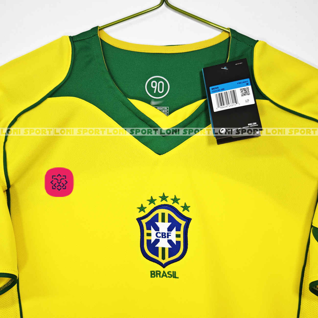 Áo retro Brazil sân nhà vàng 2004_thumbnail_6