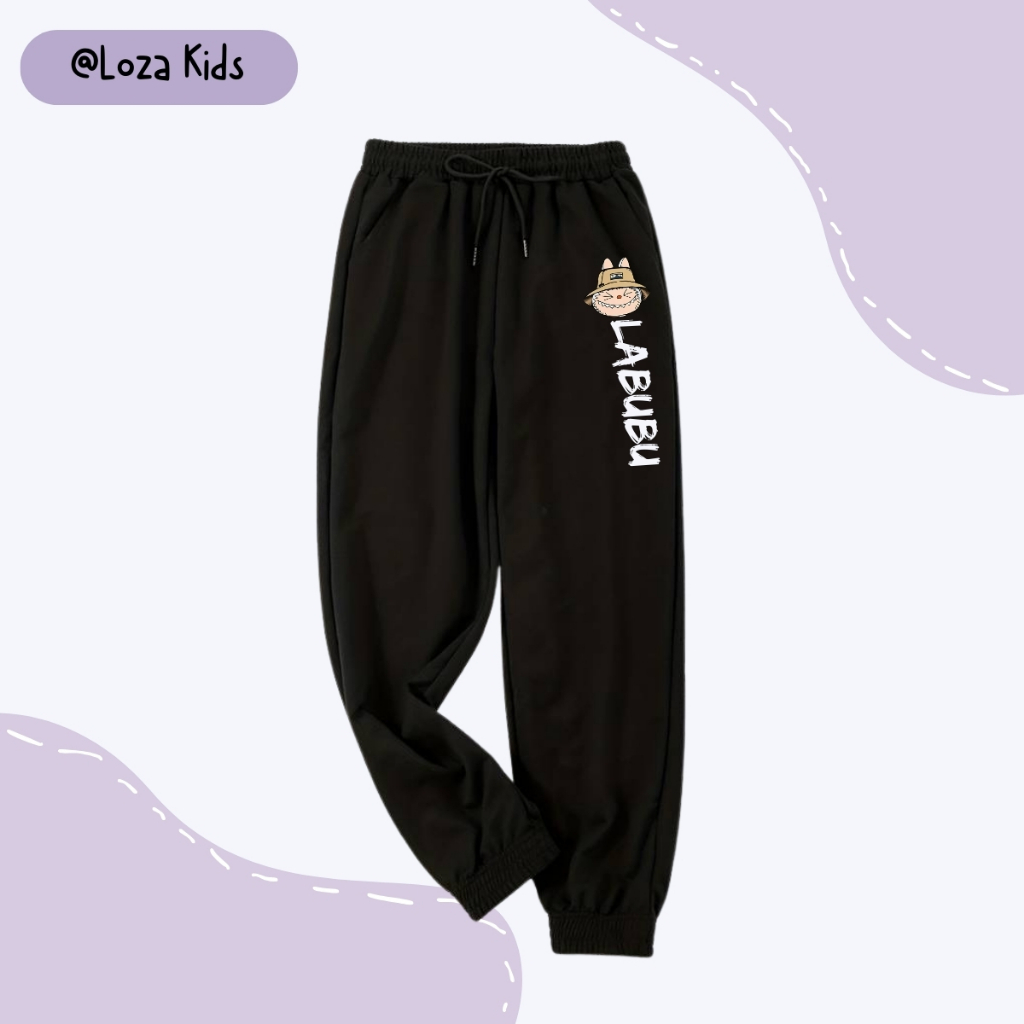 Quần dài bé trai in hình Labubu - Quần thu đông bé trai size 15-40kg Loza Kids QTU001_thumbnail_2
