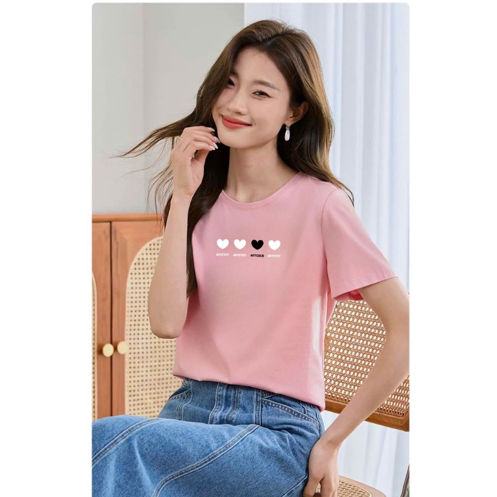 [Form Vừa] Áo thun nữ Loza hình tim nhiều màu chất liệu thun cotton mềm mịn -Áo phông mùa hè mã VT8132