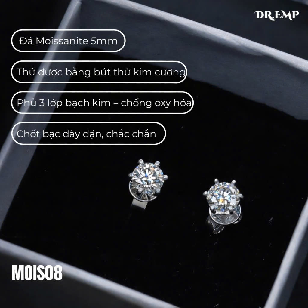 Khuyên tai bạc xi bạch kim kim cương 5mm_thumbnail_1