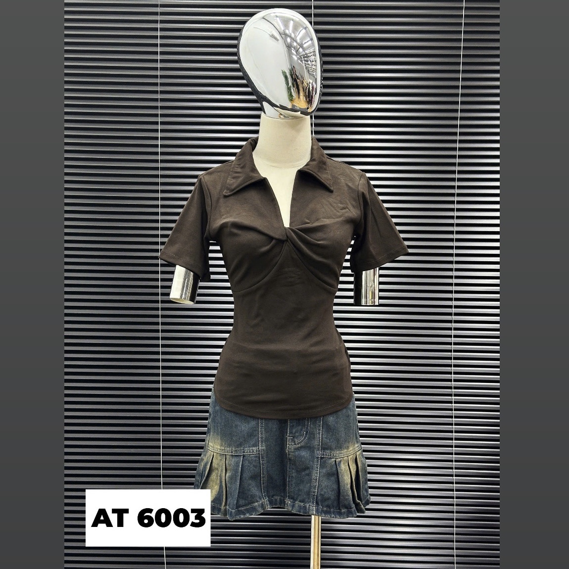 Aó thun xoắn ngực cổ V bigsize AT6003 dành cho nàng béo mập từ 55-90kg_thumbnail_16