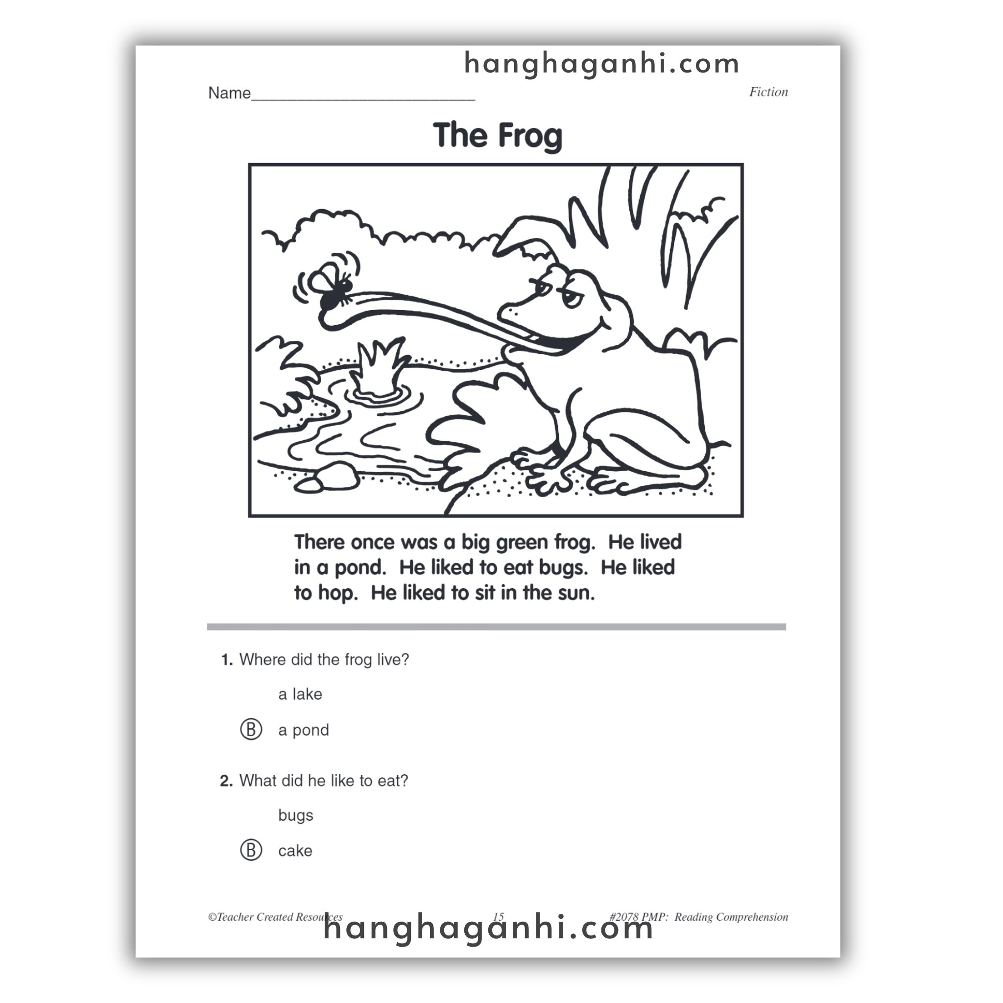 Reading Comprehension Grade K Teacher Created Resources, sách đọc hiểu lớp K_thumbnail_14
