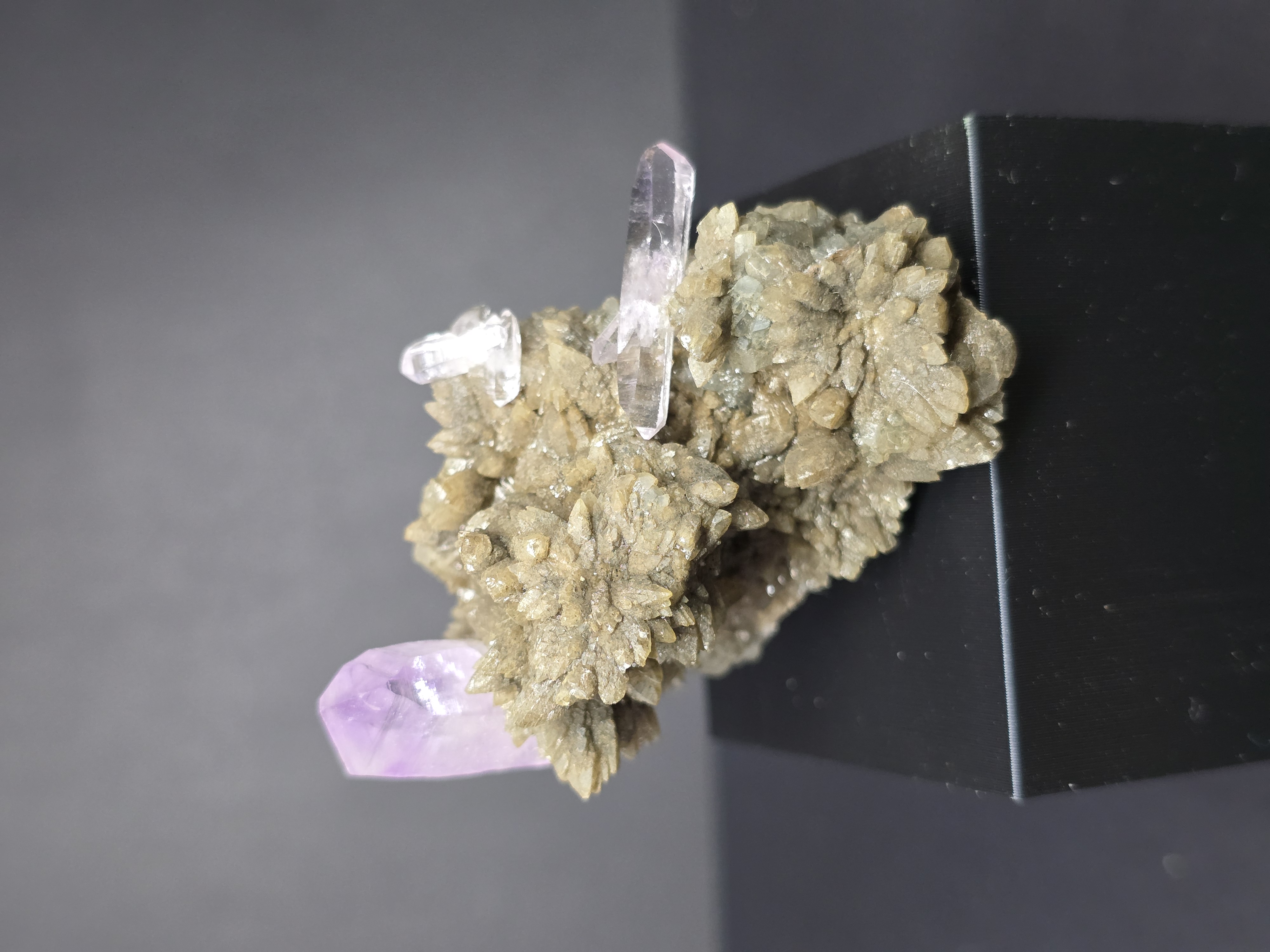 Tinh Thể Thạch Anh Tím Veracruz Trên Calcite Vảy Rồng (Dragon Scale Calcite) - Veracruz Mexico_thumbnail_2