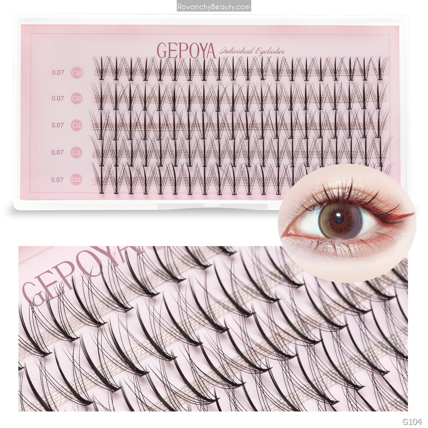 G104 Mi Lẻ GEPORA 100 Sợi, Siêu Tự Nhiên, Mềm Nhẹ, Không Keo Thừa, Tái Sử Dụng_thumbnail_5