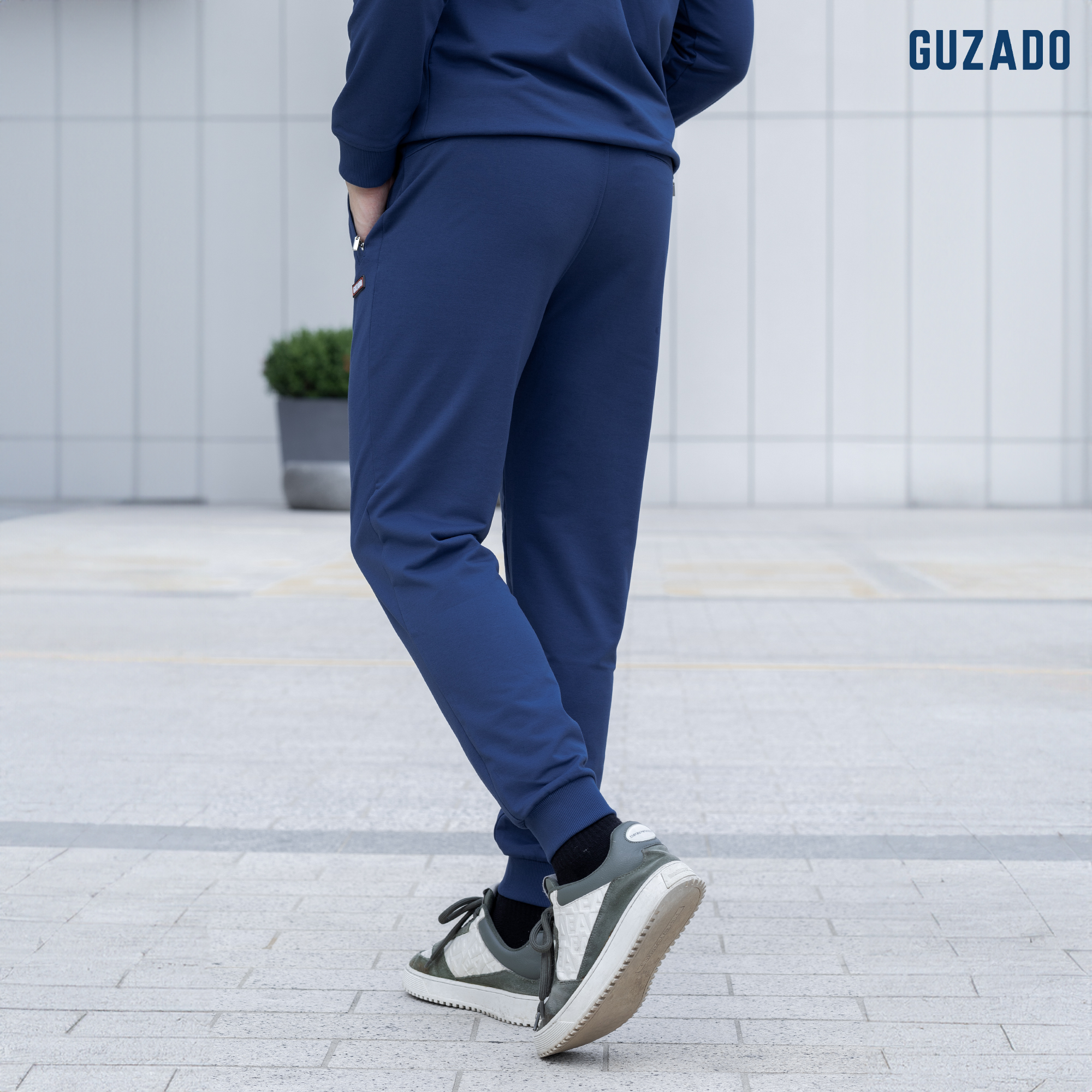 Quần Nỉ Nam GUZADO Ống Rộng Bo Gấu Thể Thao GQN01_thumbnail_4