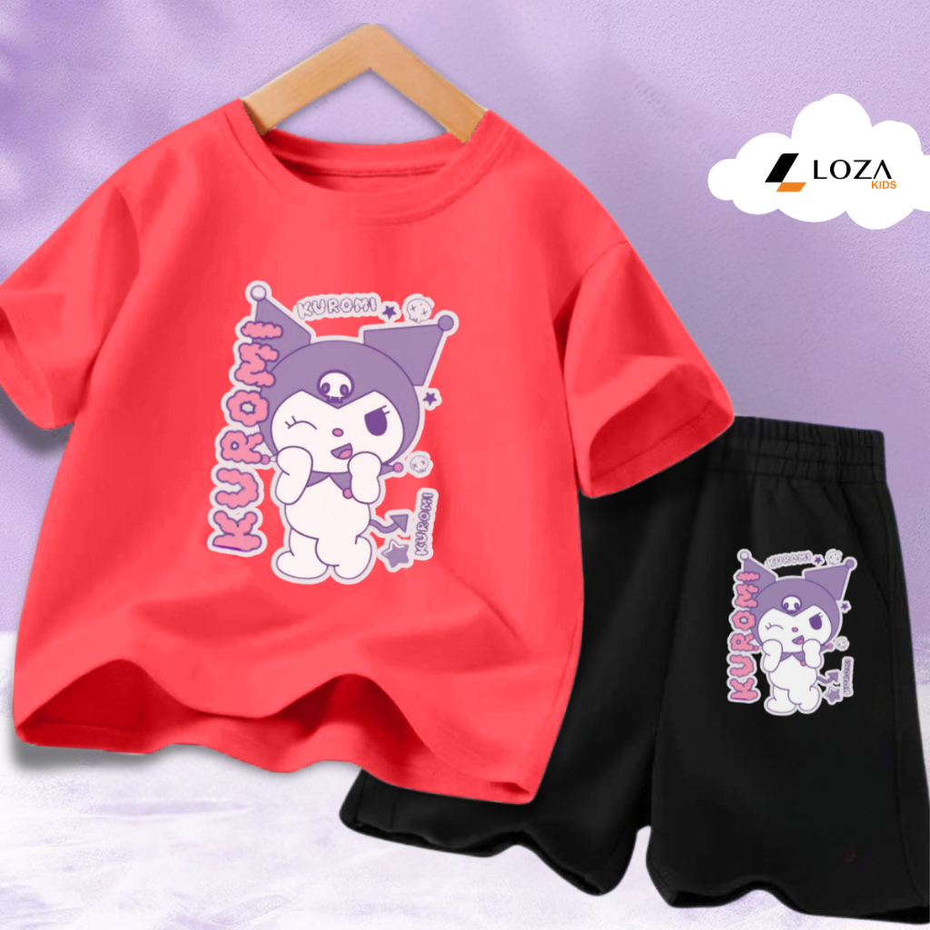 Bộ đồ  bé gái in hình Kuromi chữ dọc -  Loza Kids SB307_thumbnail_9