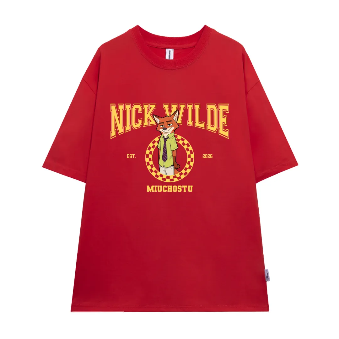 Áo thun cặp đôi form oversize Miucho vải cotton co giãn 2 chiều thoáng mát Nick Wilde in mix 2825_thumbnail_12