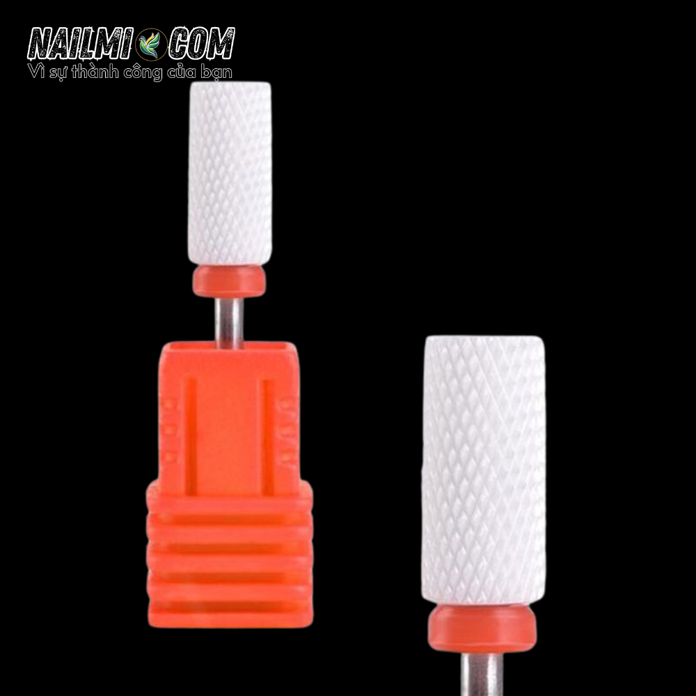 Đầu mài - Sứ - Mài gel - F - Màu trắng