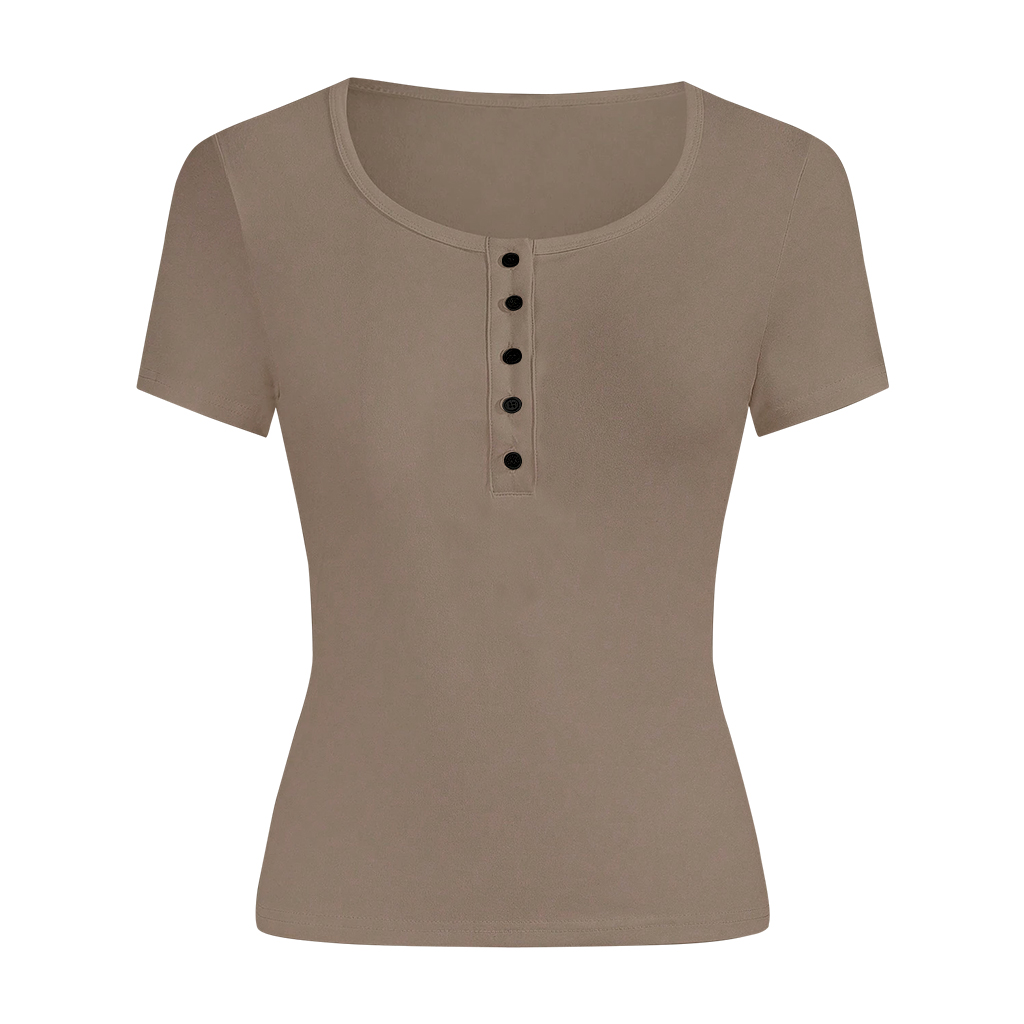 Áo thun trơn form ôm body cổ nút Beezy vải visco 4 chiều cao cấp thoáng mát_thumbnail_15