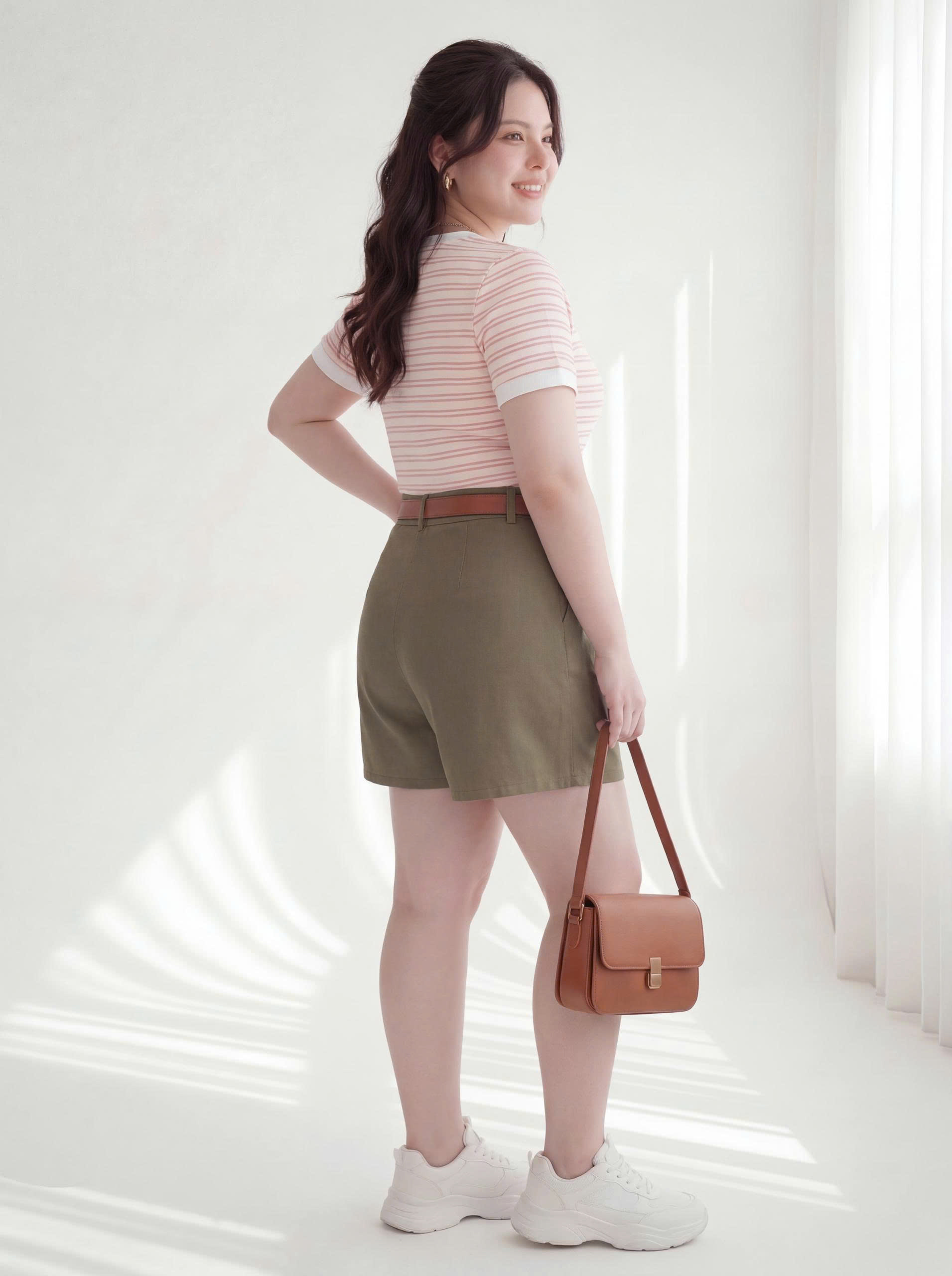 BIGSIZE NỮ - Áo thun sọc form basic V-AK096_thumbnail_6