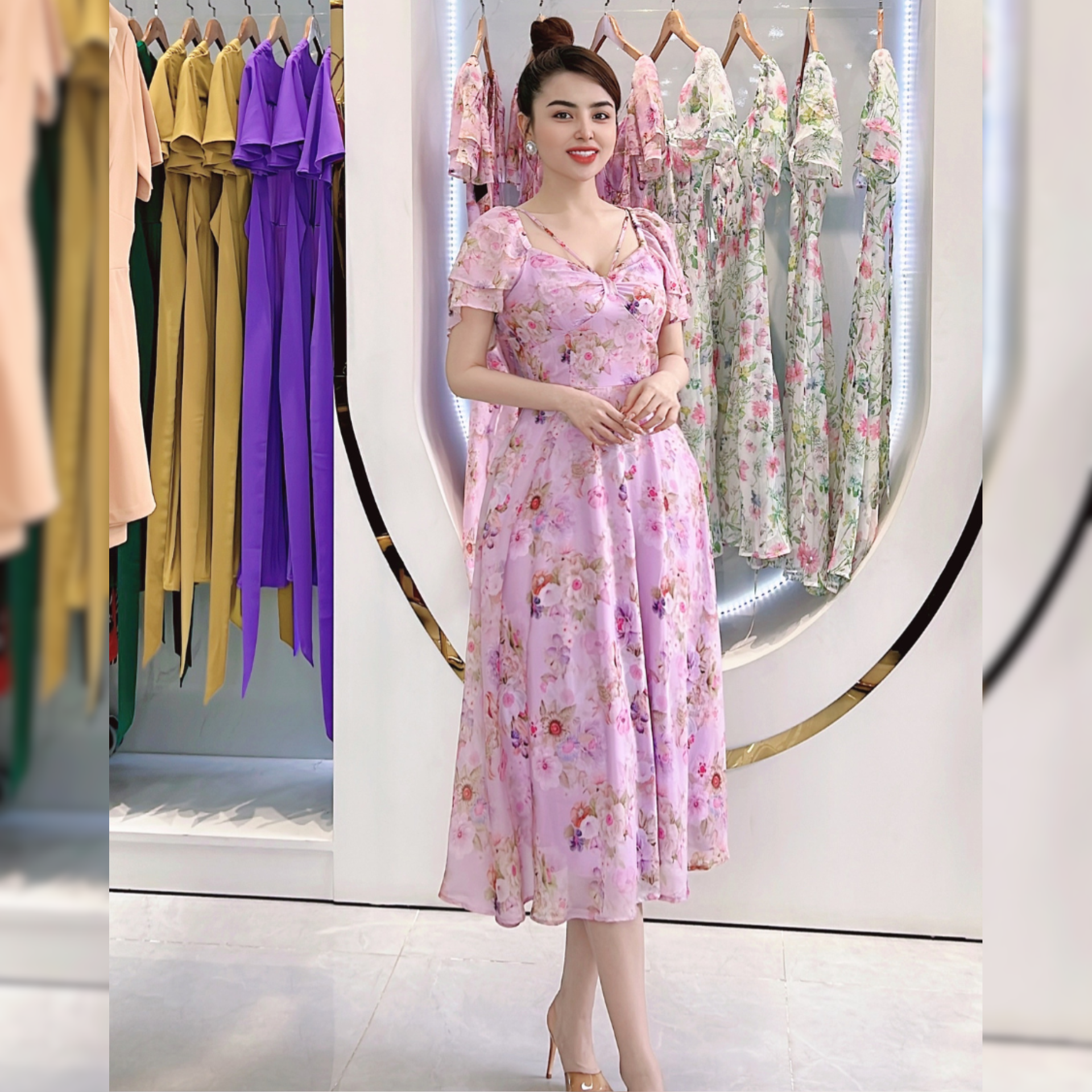 Váy hoa tay cánh tiên cổ V dây đan chéo_thumbnail_11