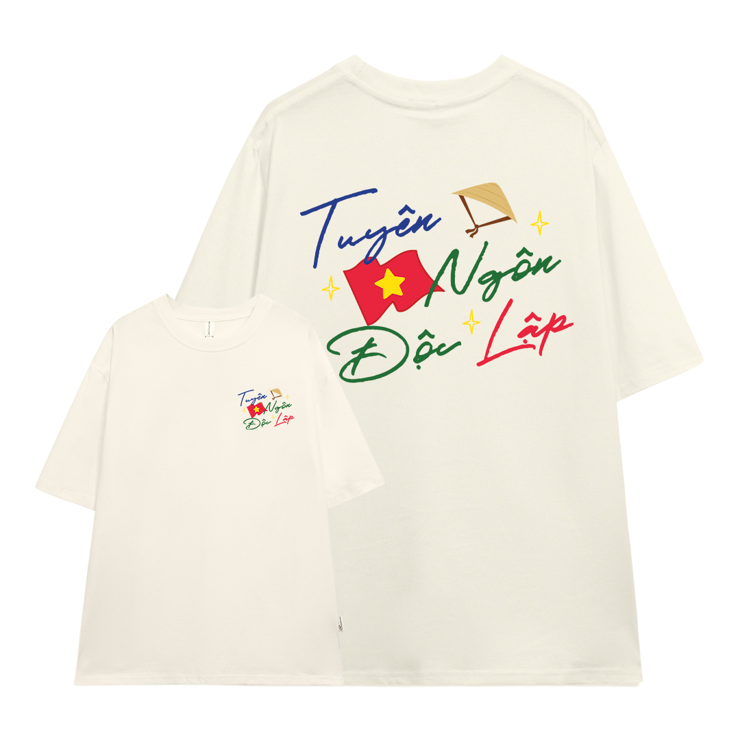 Áo thun Việt Nam form oversize ATD2445 Miucho vải cotton mềm mại thoáng mát cổ tròn in mix_thumbnail_8