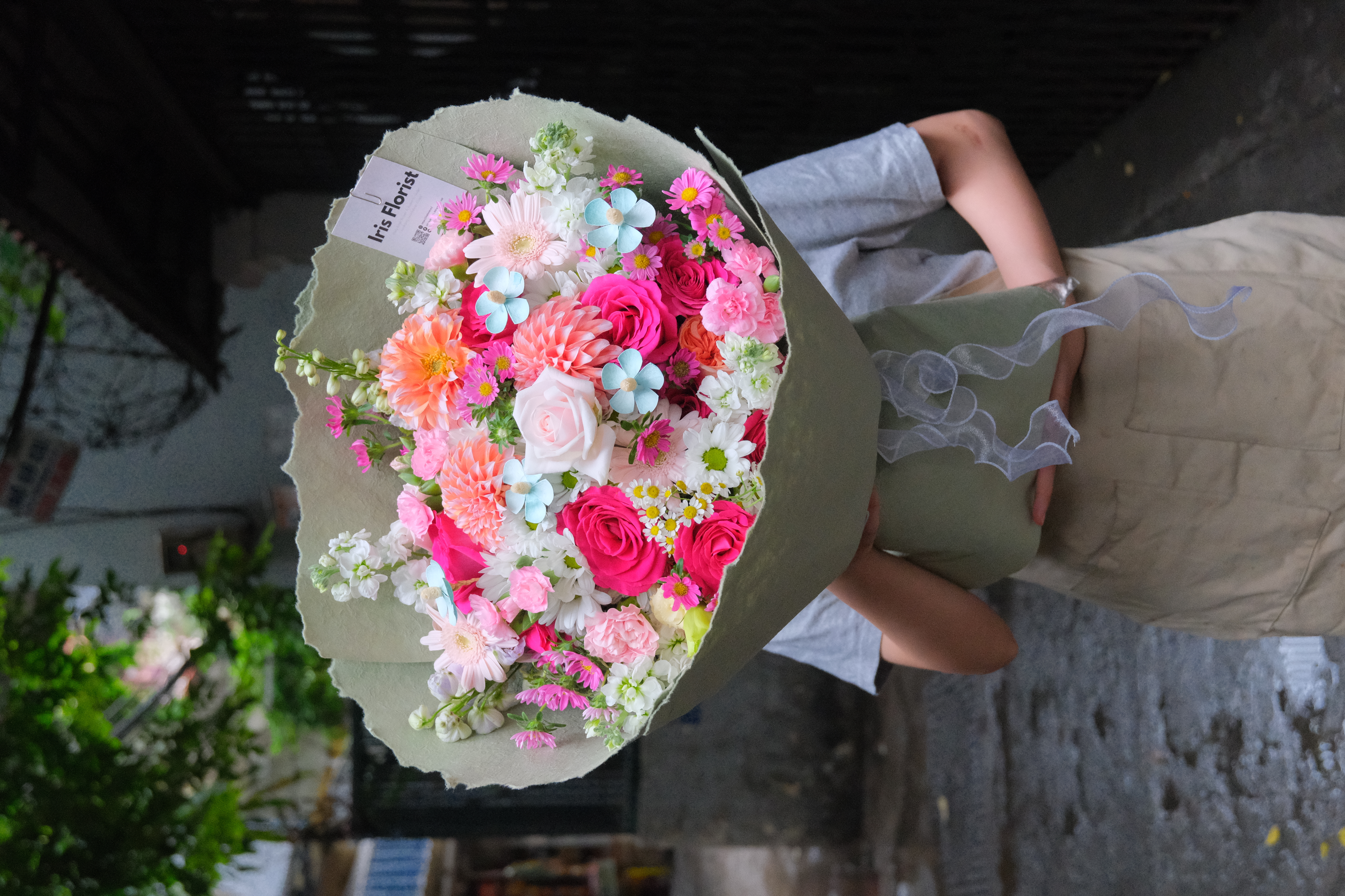 Bó hoa Style Garden - Pink Floyd mix - Dáng tròn