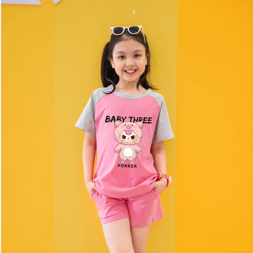 Đồ bộ bé gái in hình Baby Three - Loza Kids BD030_thumbnail_1